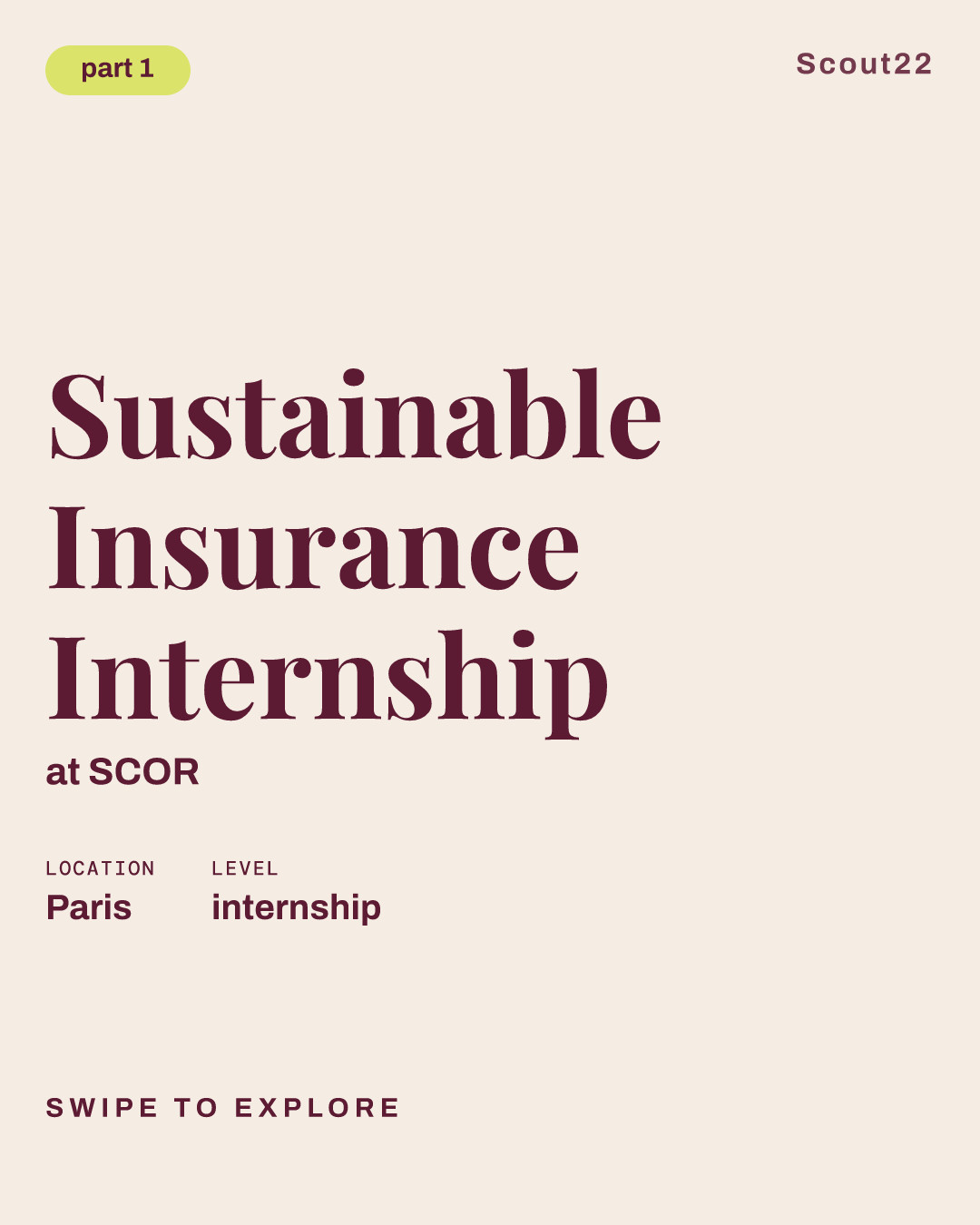 Sustainable Insurance Internship at SCOR