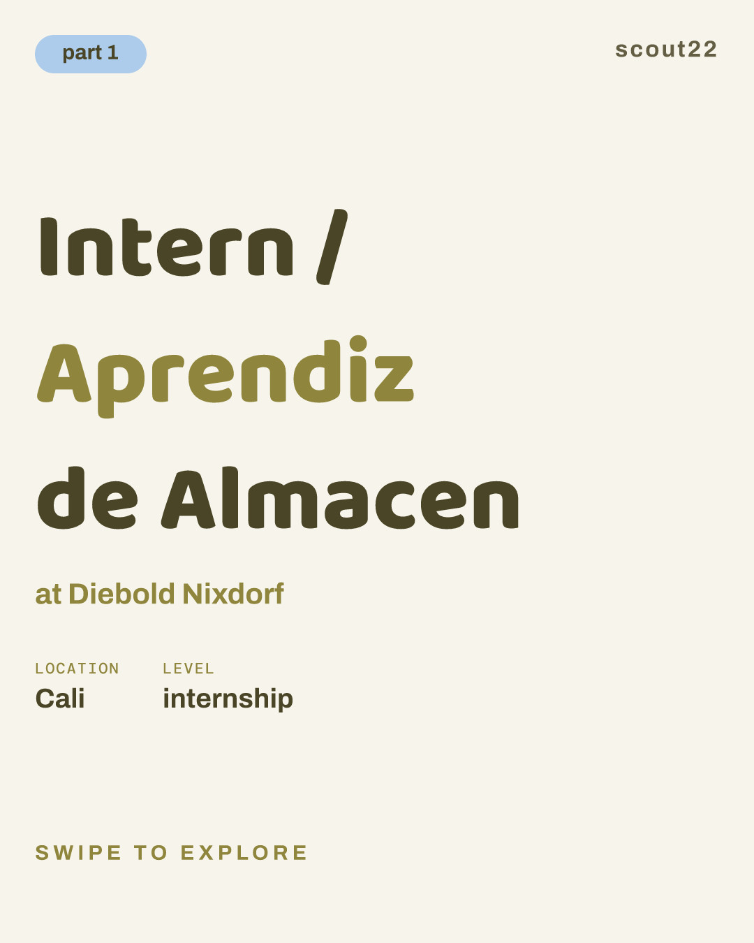 Intern / Aprendiz de Almacen at Diebold Nixdorf