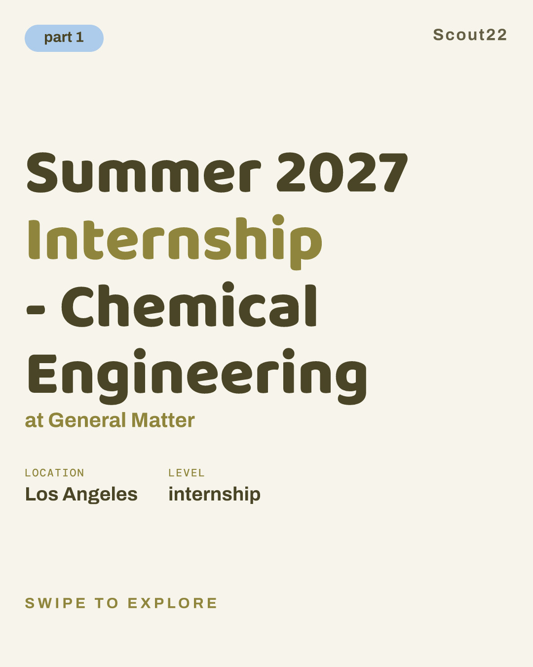 Summer 2027 Internship - Chemical Engineering at General Matter