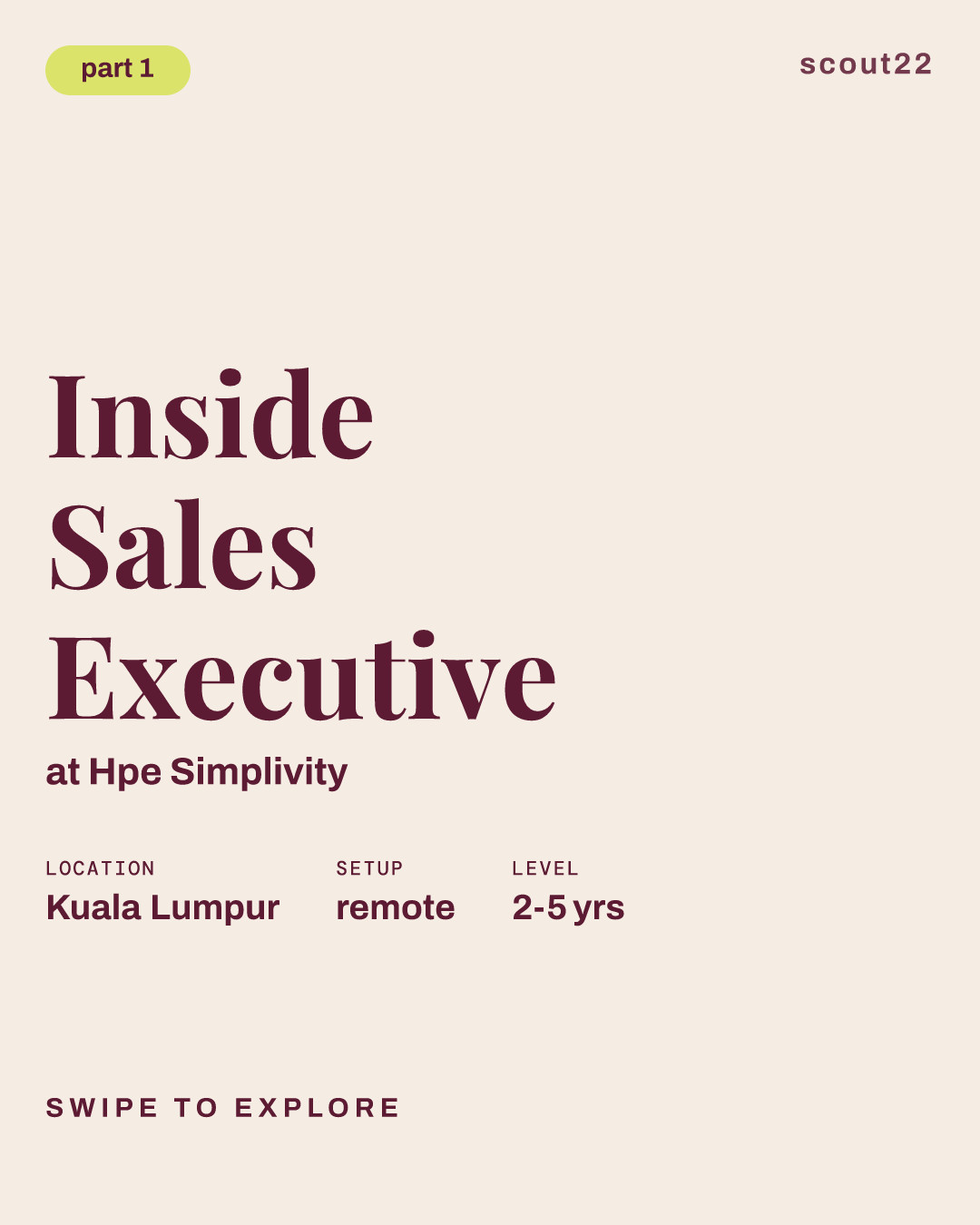 Inside Sales Executive at Hpe Simplivity