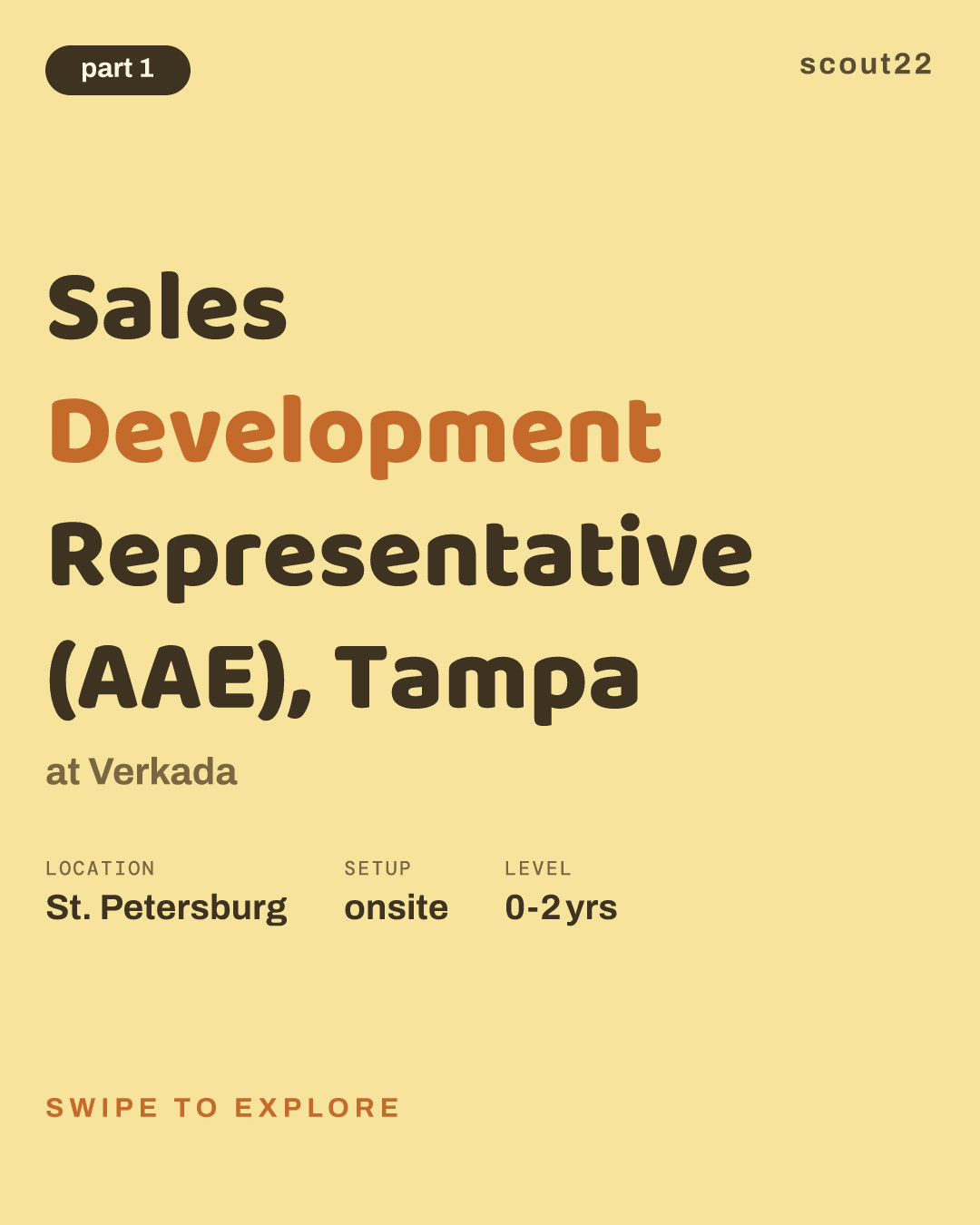 Sales Development Representative (AAE), Tampa at Verkada