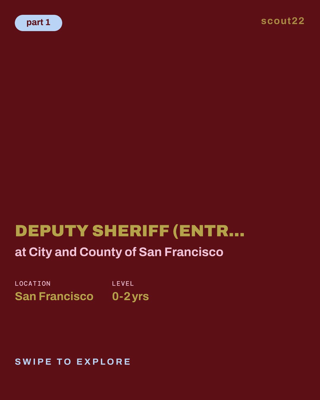 Deputy Sheriff (Entry-Level) - San Francisco Sheriff Department (8302) at City and County of San Francisco