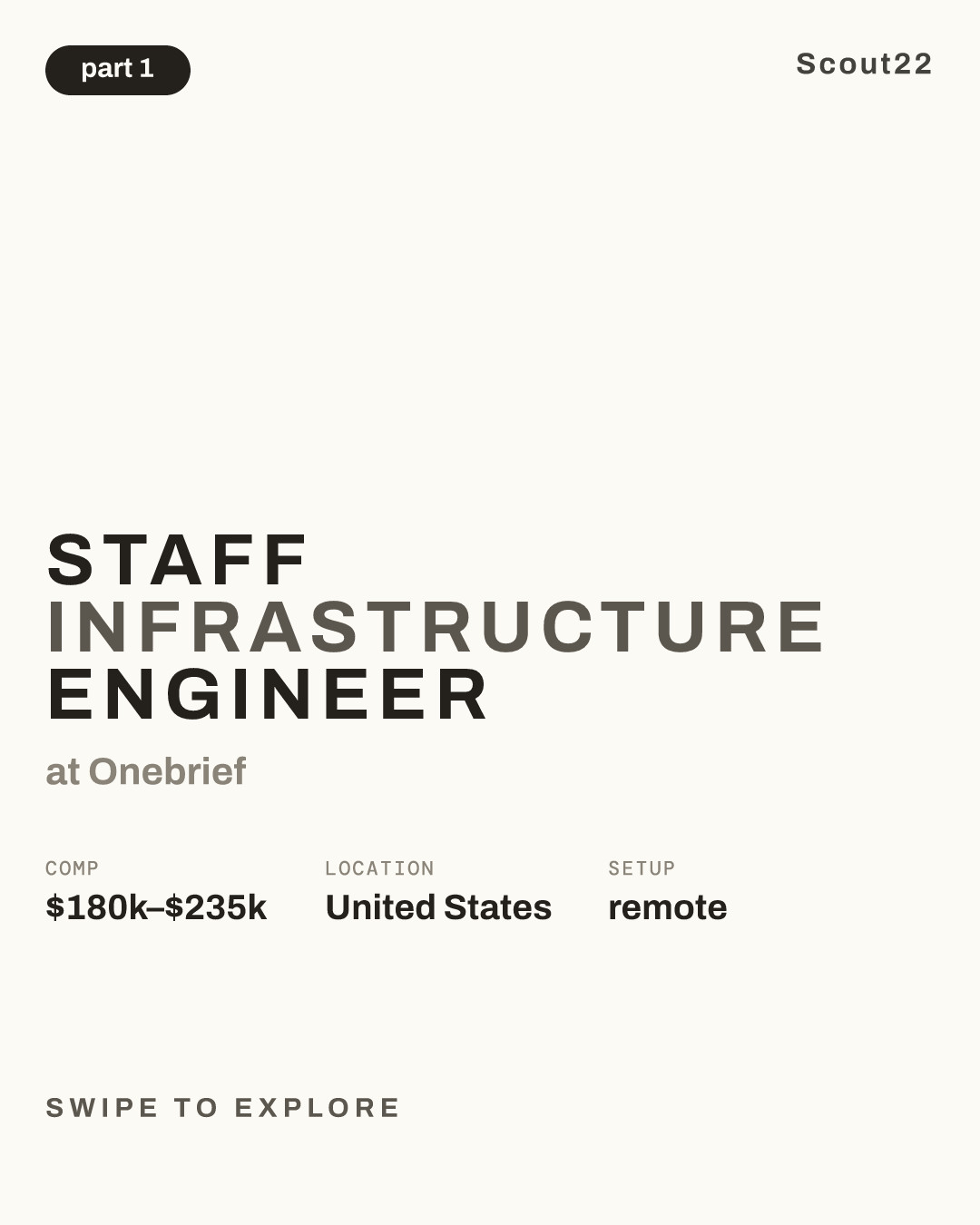 Staff Infrastructure Engineer at Onebrief