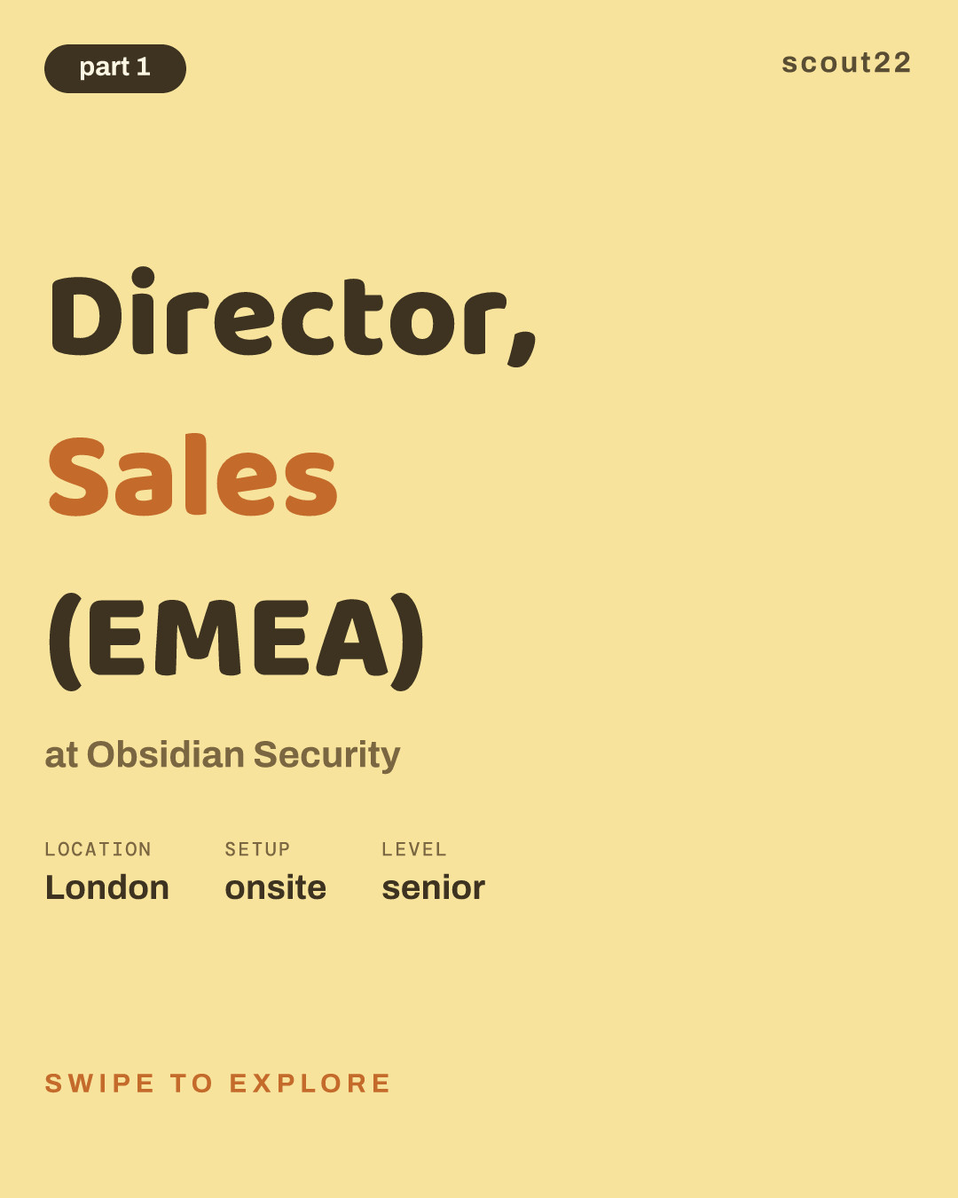 Director, Sales (EMEA) at Obsidian Security