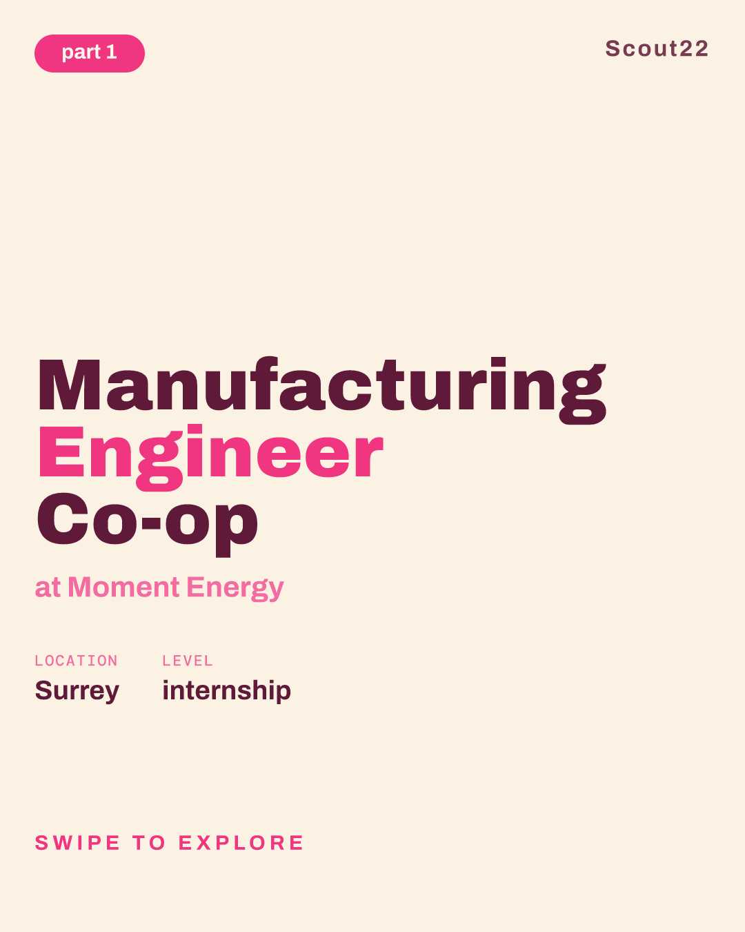 Manufacturing Engineer Co-op at Moment Energy