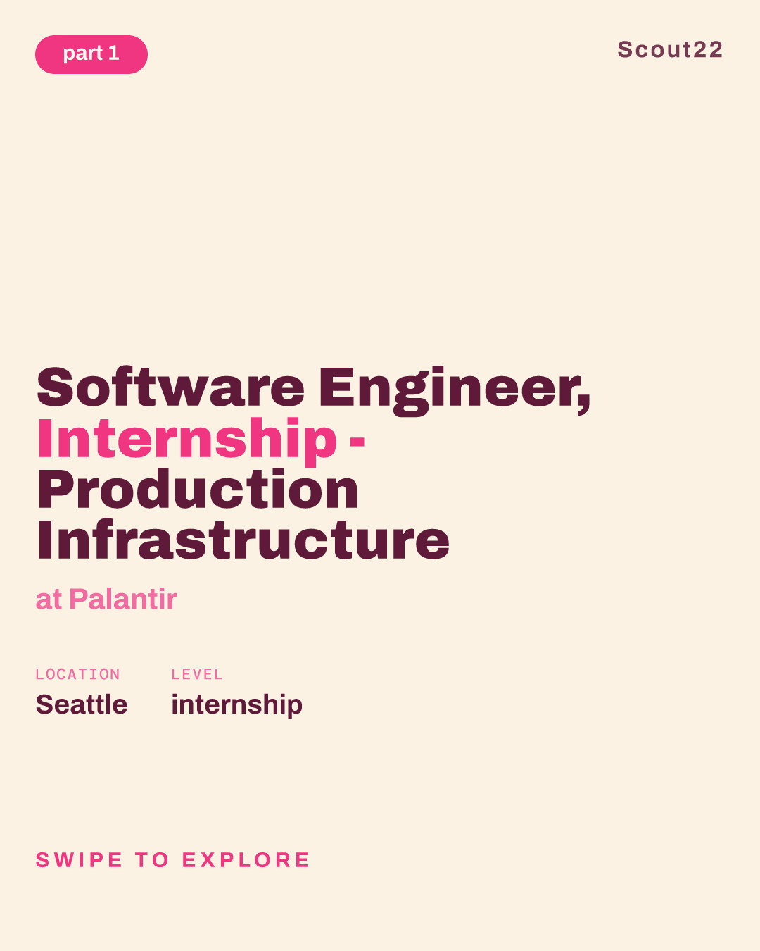 Software Engineer, Internship - Production Infrastructure at Palantir