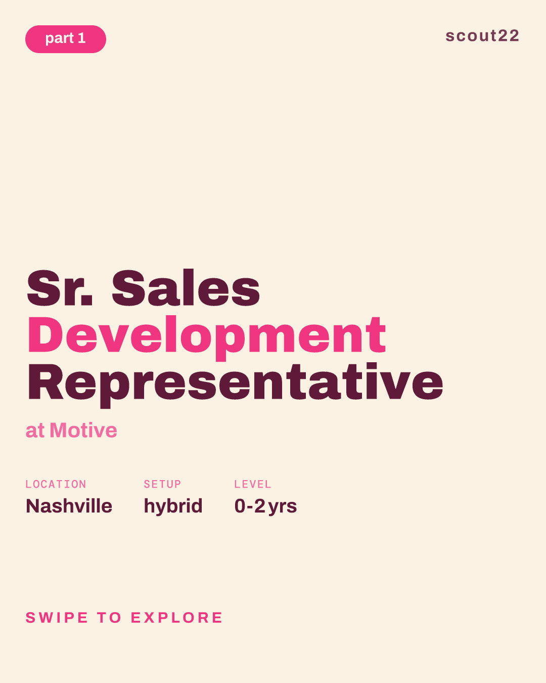 Sr. Sales Development Representative at Motive
