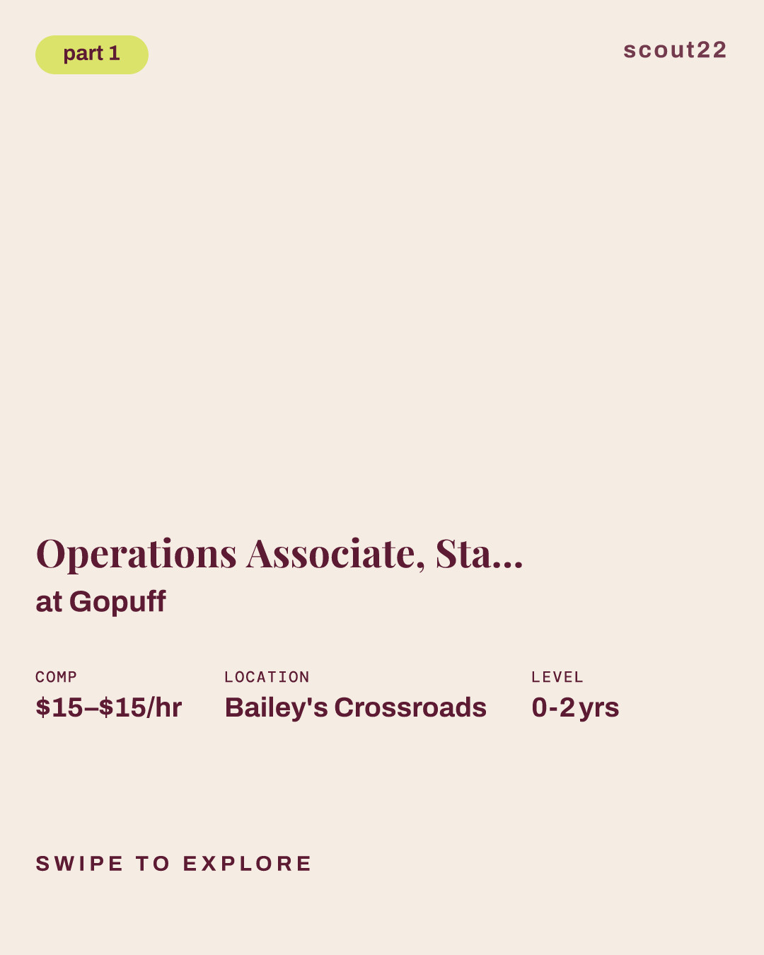 Operations Associate, Starbucks Barista, Baileys Crossroads, VA, #645 at Gopuff