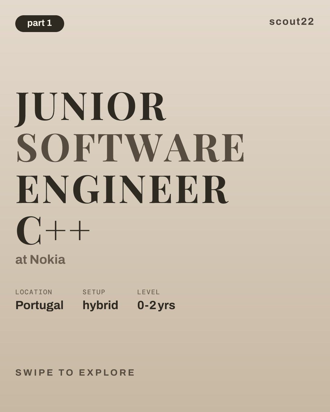 Junior Software Engineer C++ at Nokia