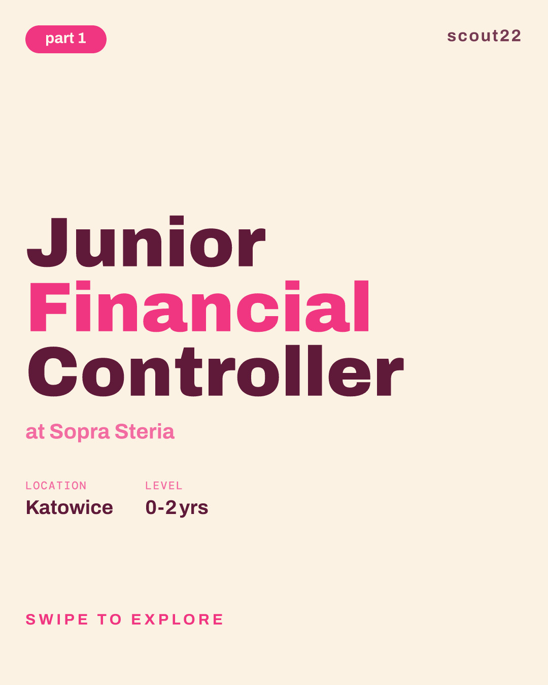Junior Financial Controller at Sopra Steria