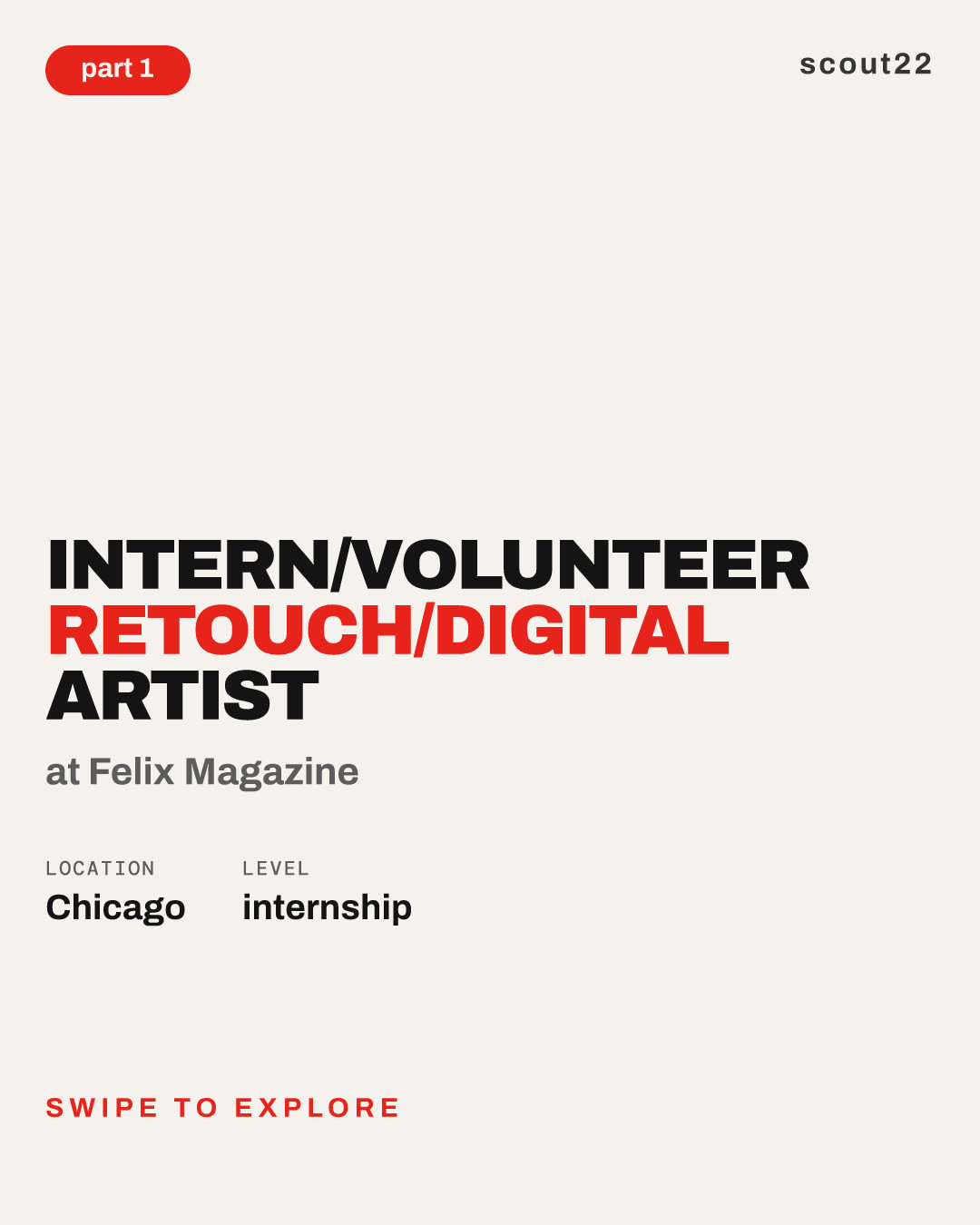 Intern/Volunteer Retouch/Digital Artist at Felix Magazine