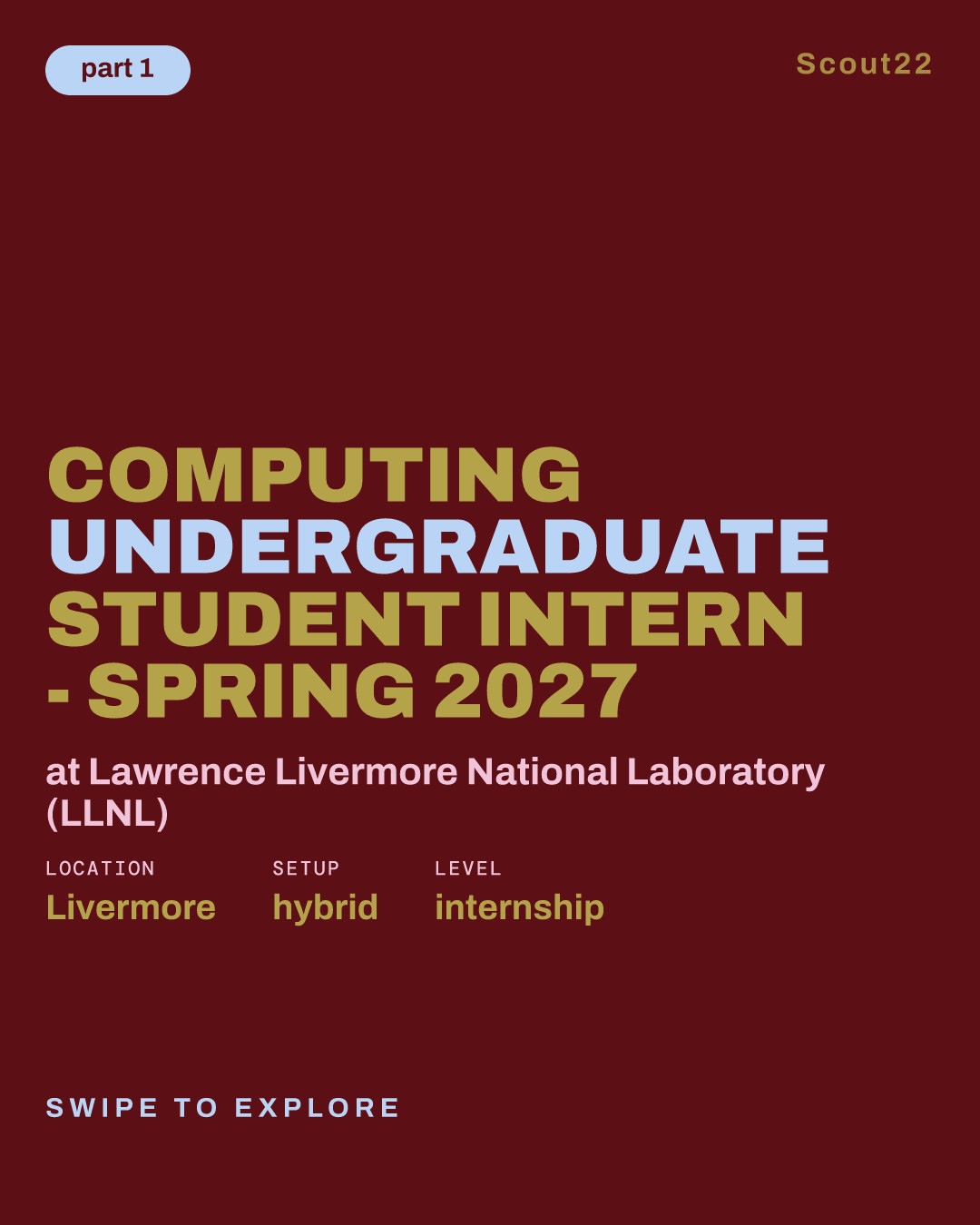 Computing Undergraduate Student Intern - Spring 2027 at Lawrence Livermore National Laboratory (LLNL)