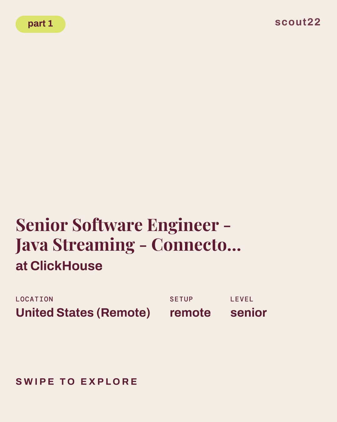 Senior Software Engineer - Java Streaming - Connectors at ClickHouse