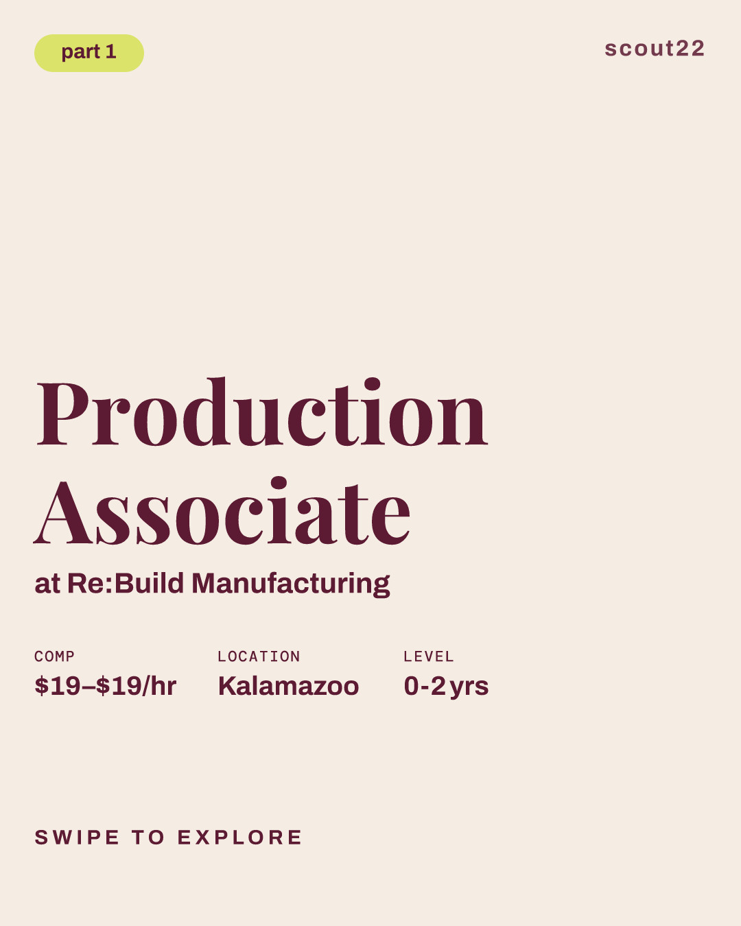 Production Associate at Re:Build Manufacturing