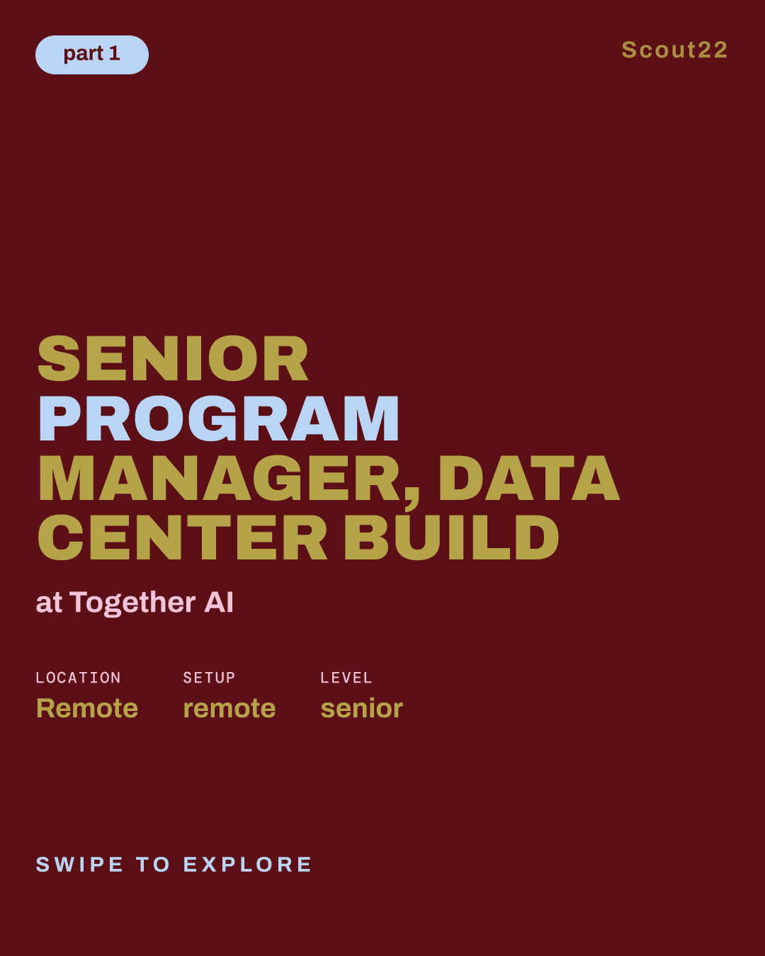 Senior Program Manager, Data Center Build at Together AI