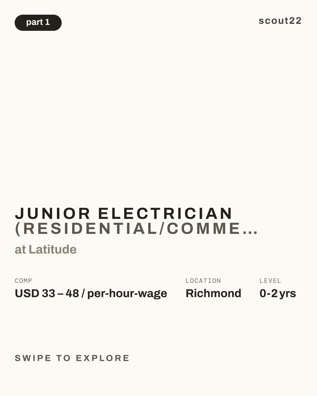 Junior Electrician (Residential/Commercial Experience) at Latitude