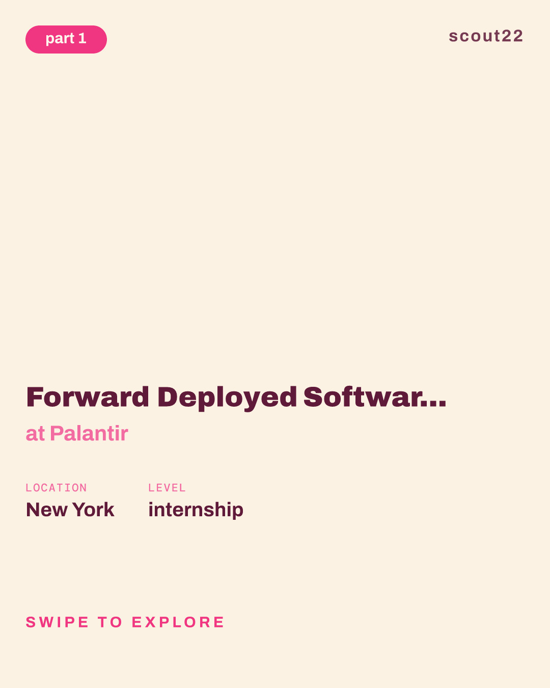 Forward Deployed Software Engineer, Internship - Commercial at Palantir