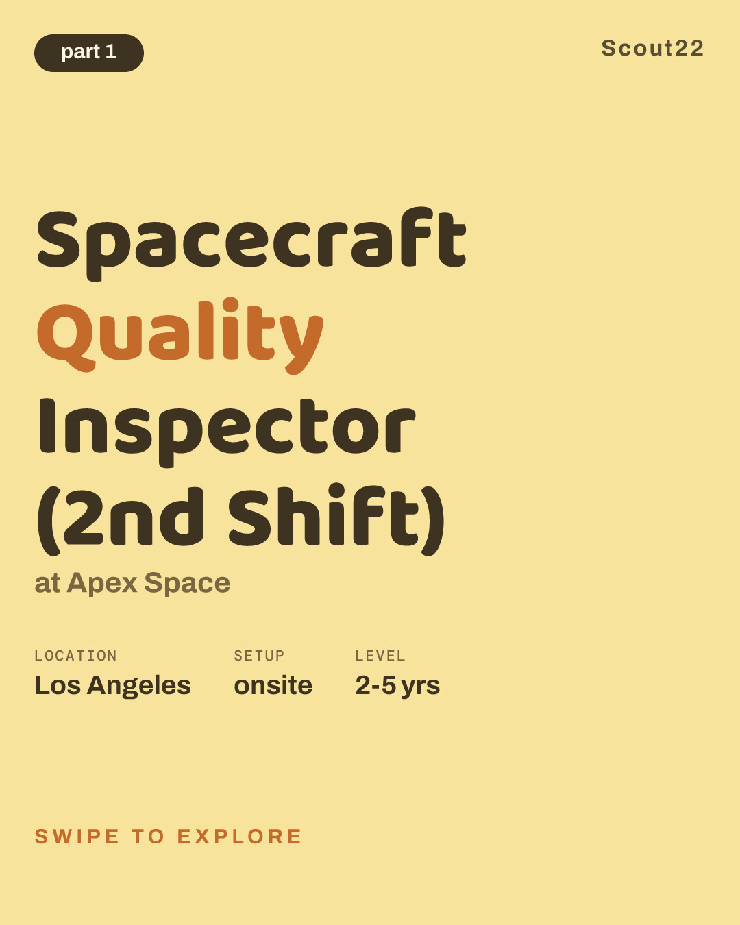 Spacecraft Quality Inspector (2nd Shift) at Apex Space