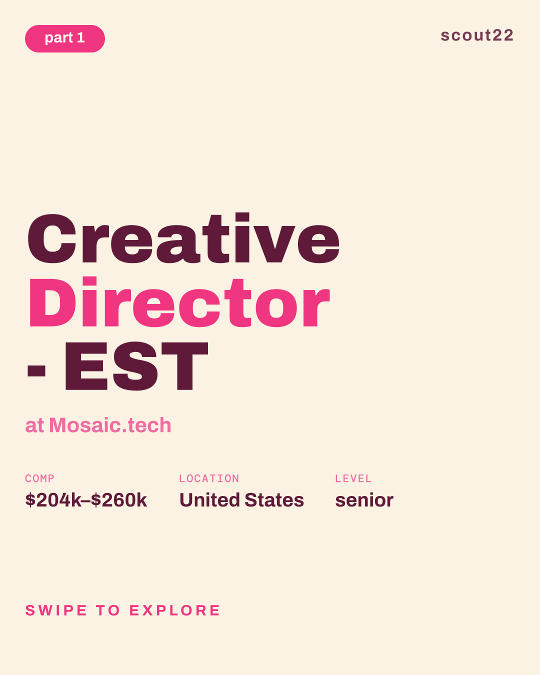 Creative Director - EST at Mosaic.tech