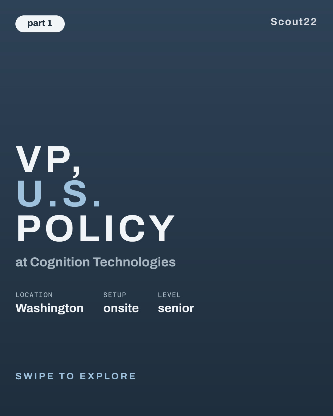VP, U.S. Policy at Cognition Technologies
