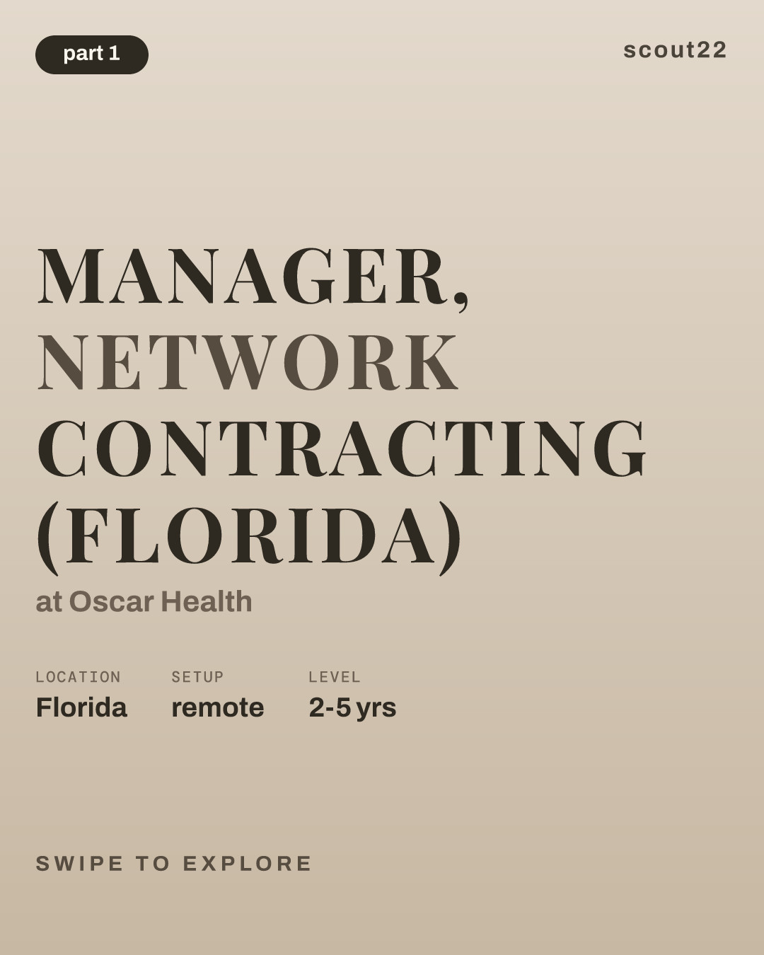 Manager, Network Contracting (Florida) at Oscar Health