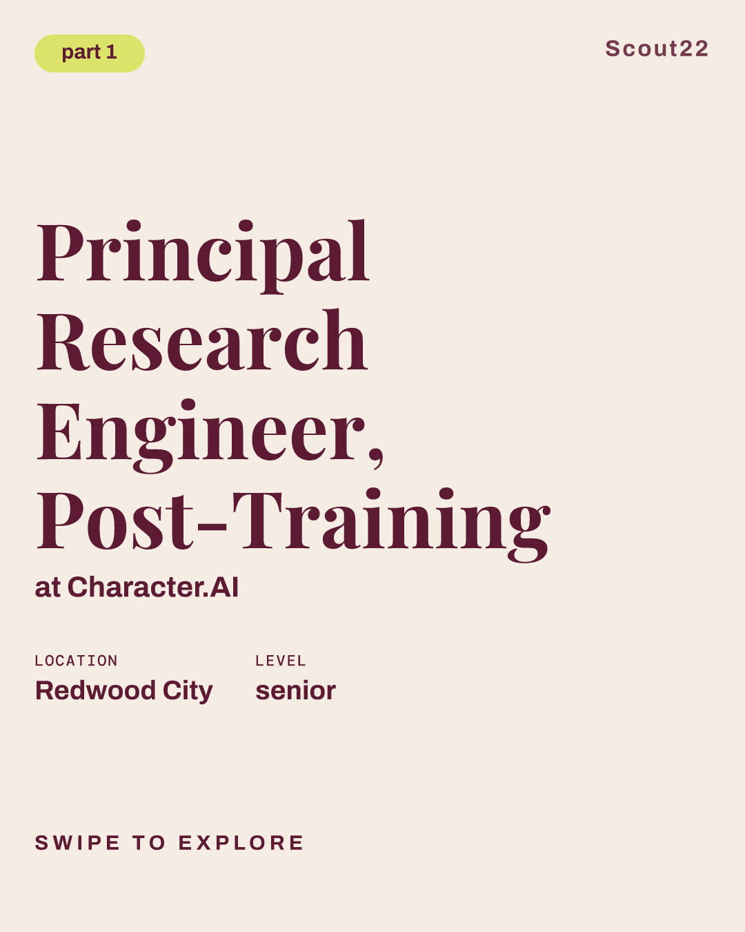 Principal Research Engineer, Post-Training at Character.AI