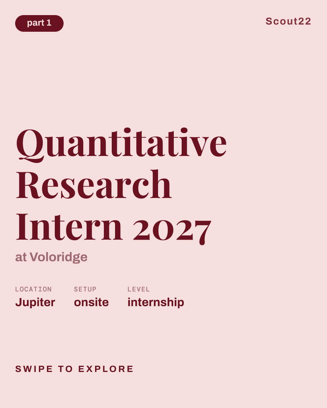 Quantitative Research Intern 2027 at Voloridge