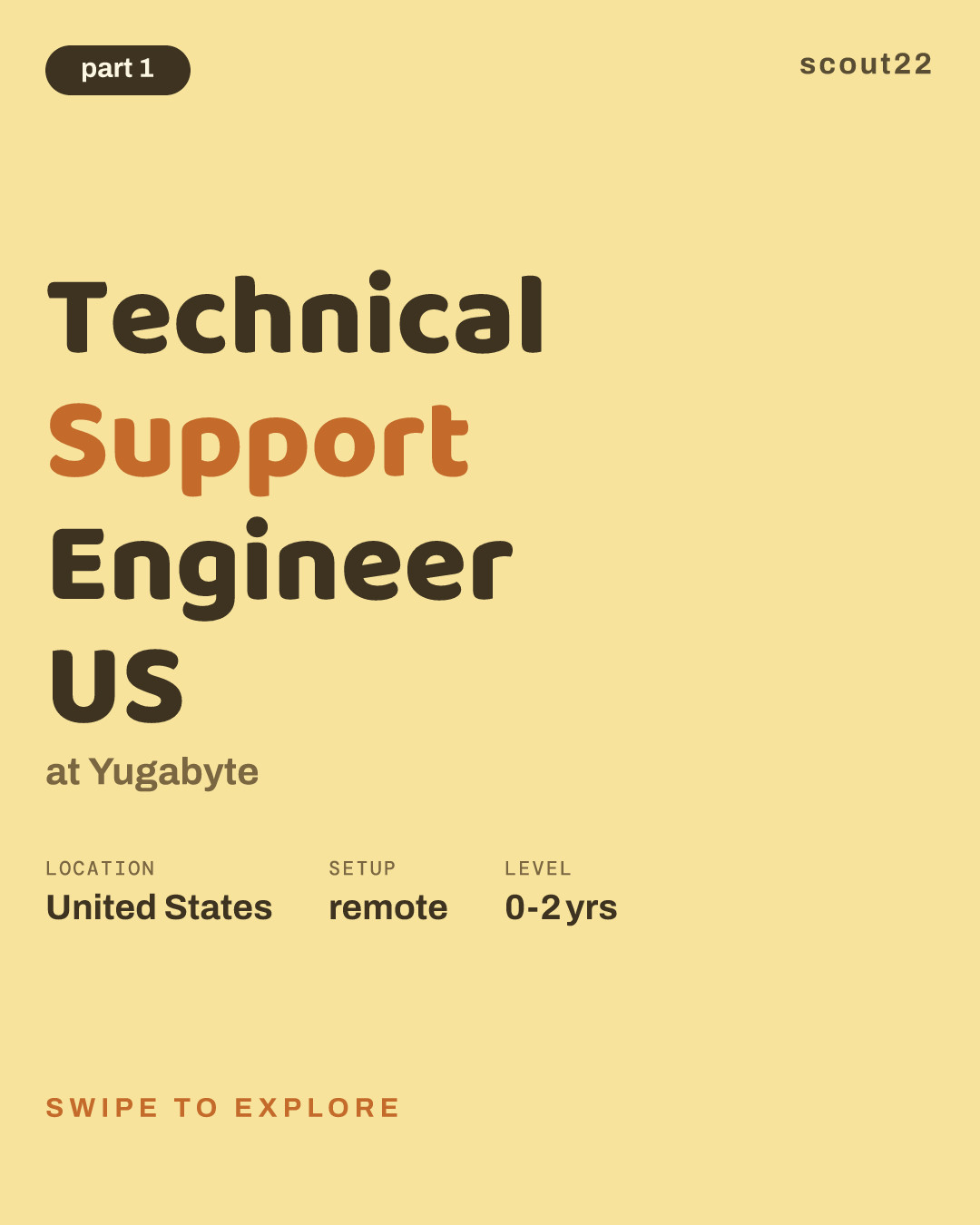 Technical Support Engineer US at Yugabyte