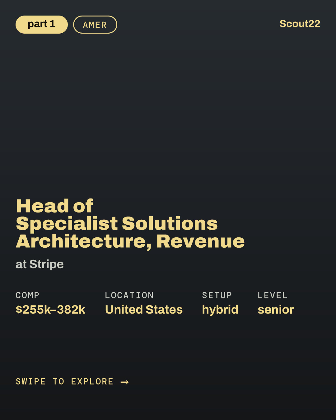 Head of Specialist Solutions Architecture, Revenue (AMER) at Stripe