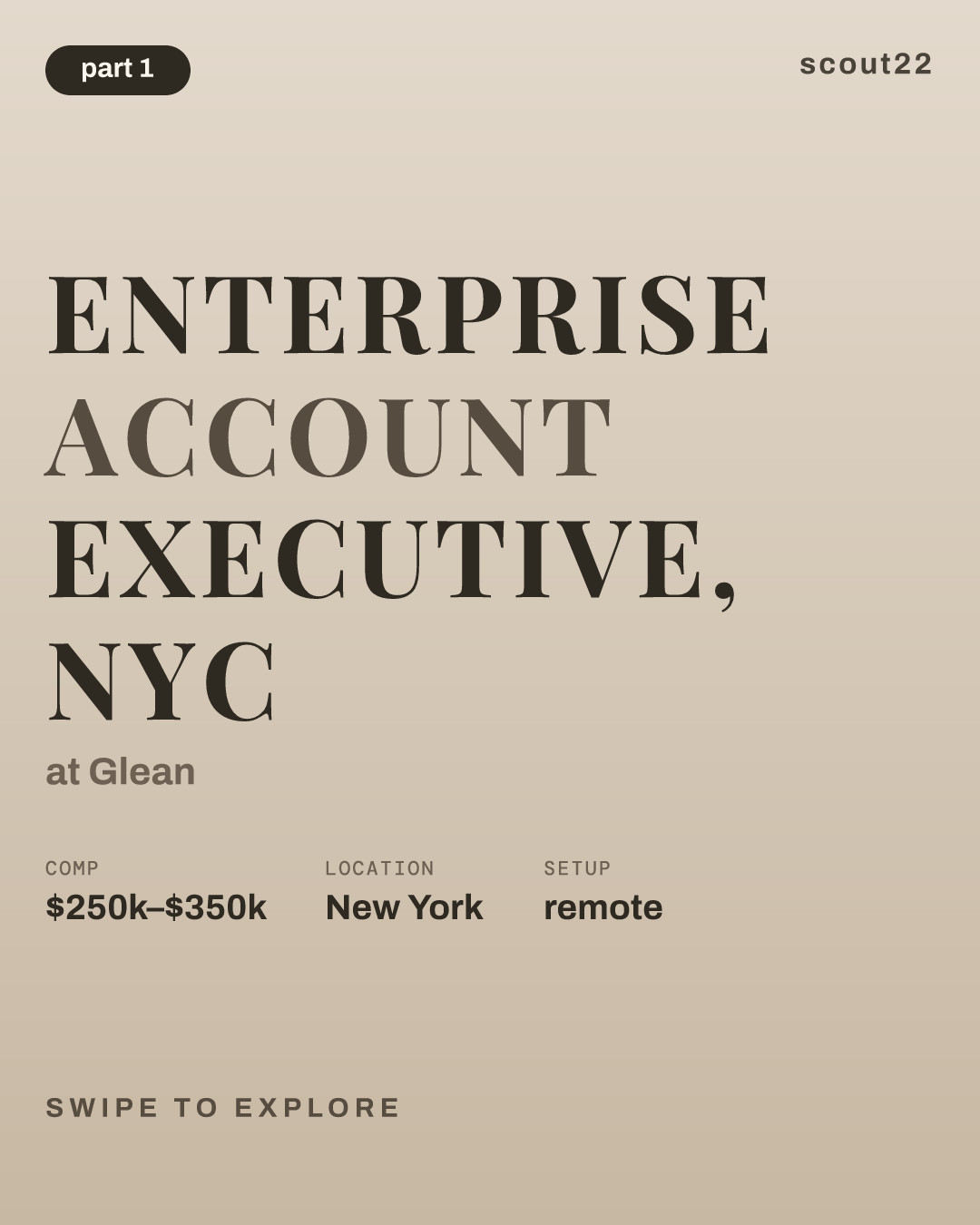 Enterprise Account Executive, NYC at Glean