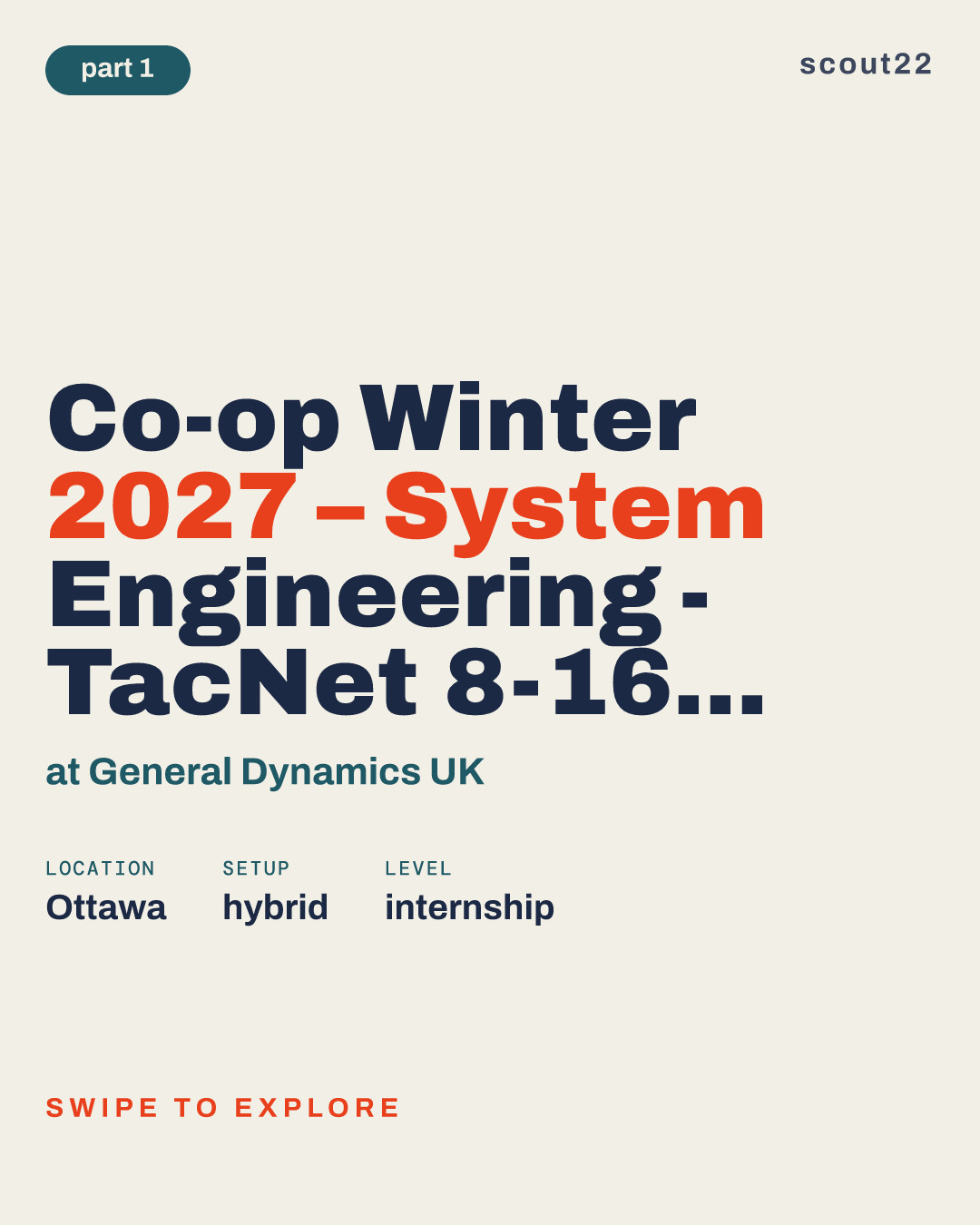 Co-op Winter 2027 – System Engineering - TacNet 8-16 Months at General Dynamics UK