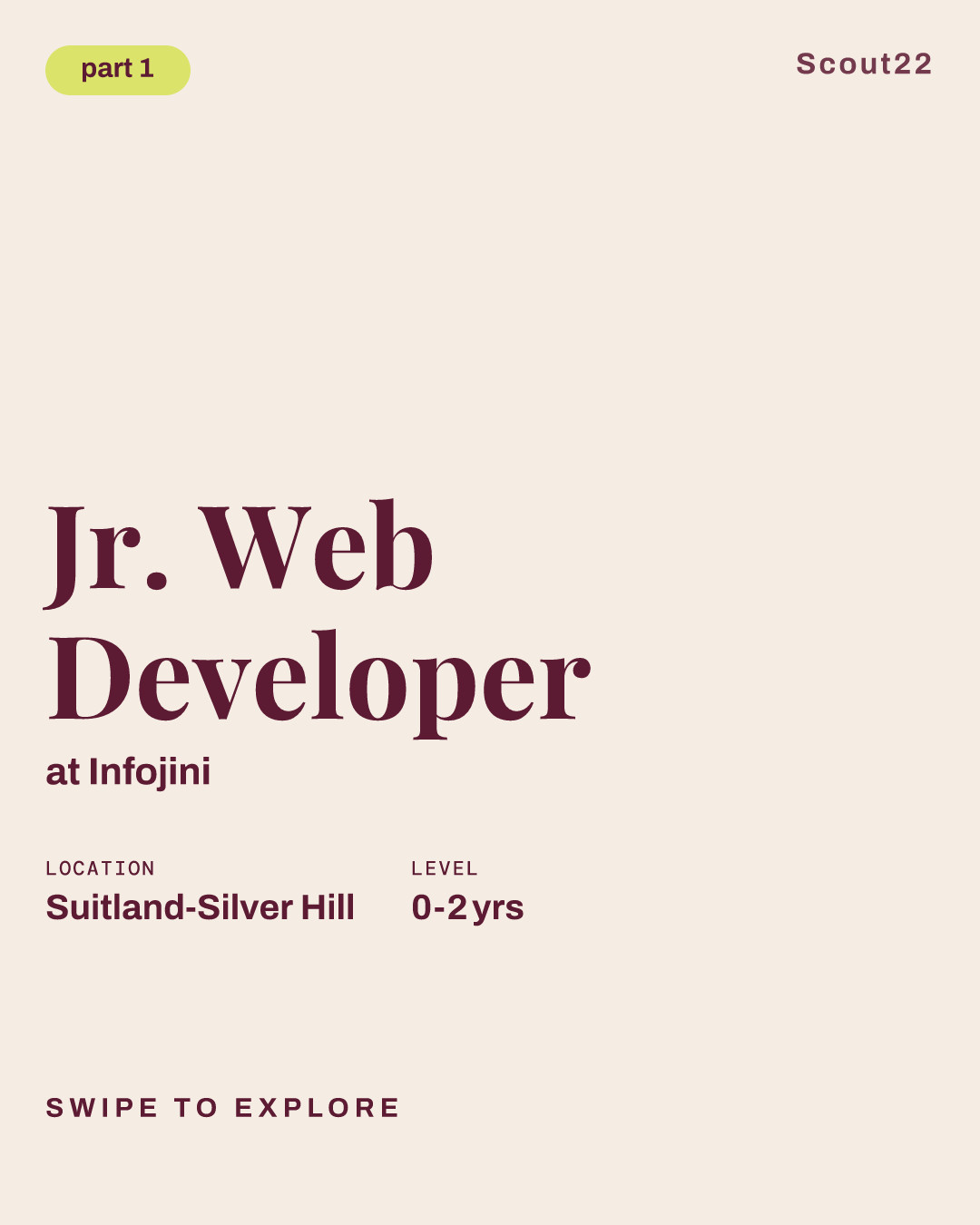 Jr. Web Developer at Infojini