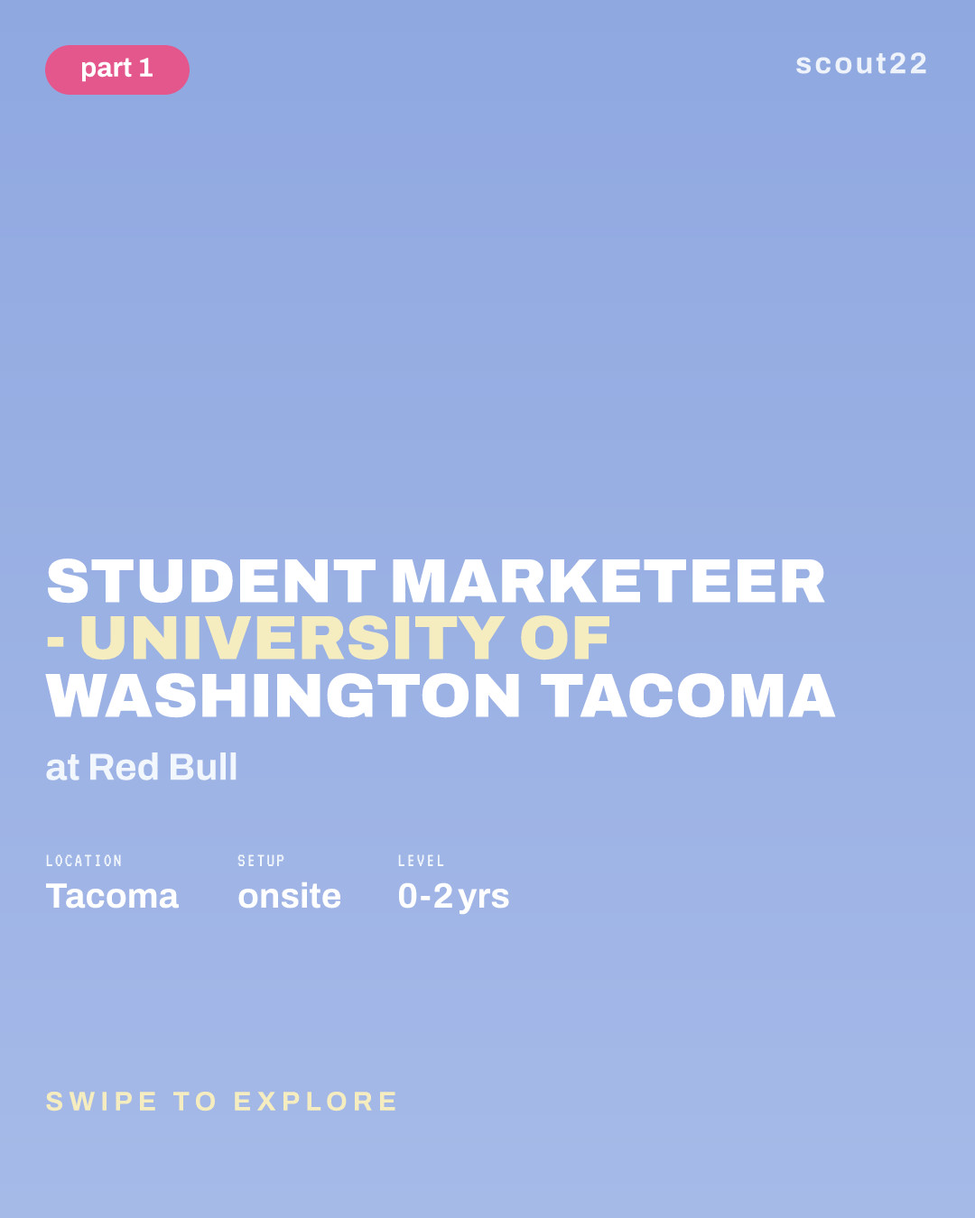 Student Marketeer - University of Washington Tacoma at Red Bull