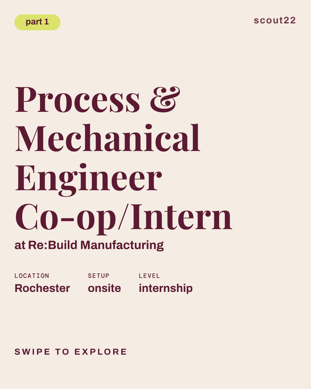 Process & Mechanical Engineer Co-op/Intern at Re:Build Manufacturing