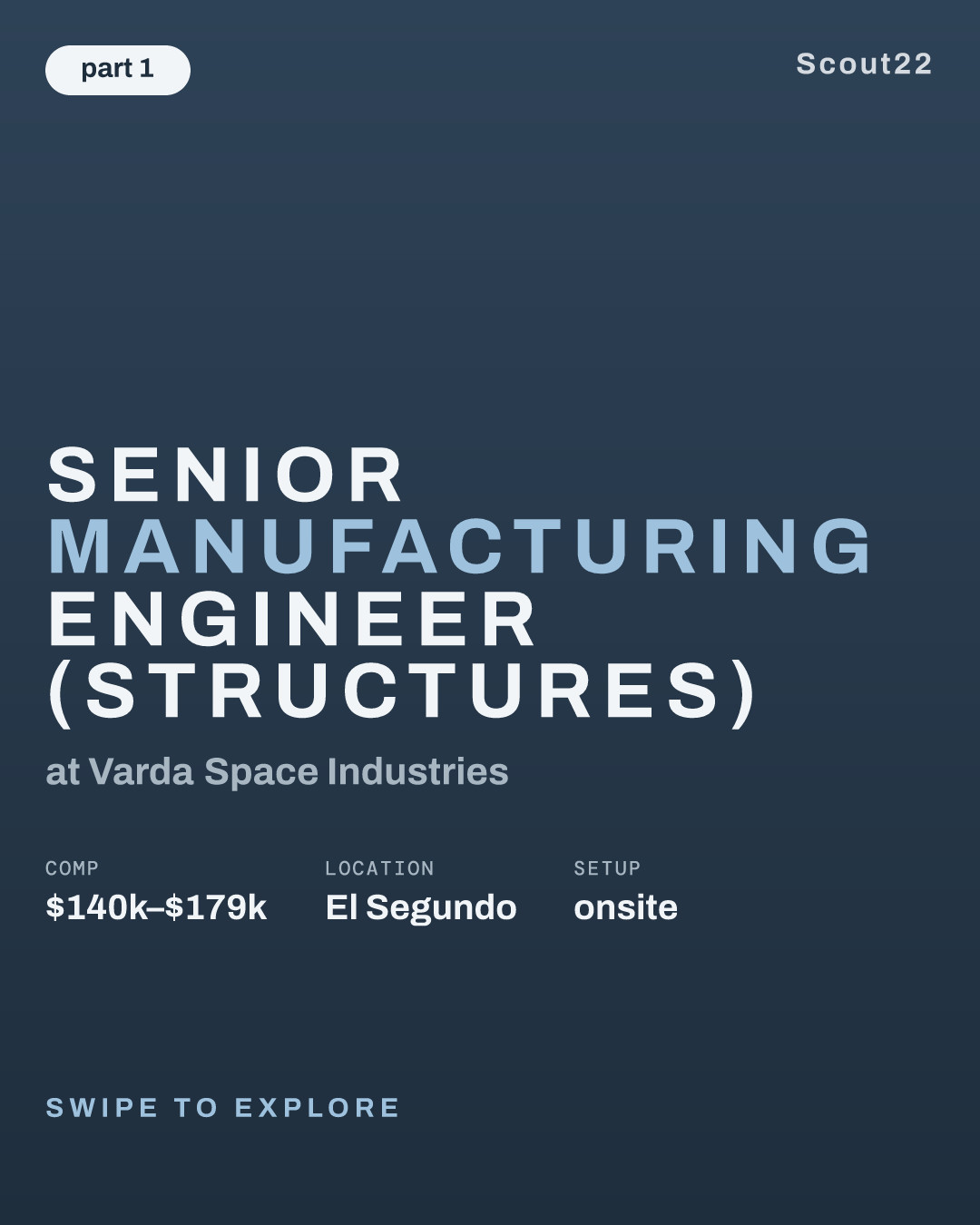 Senior Manufacturing Engineer (Structures) at Varda Space Industries