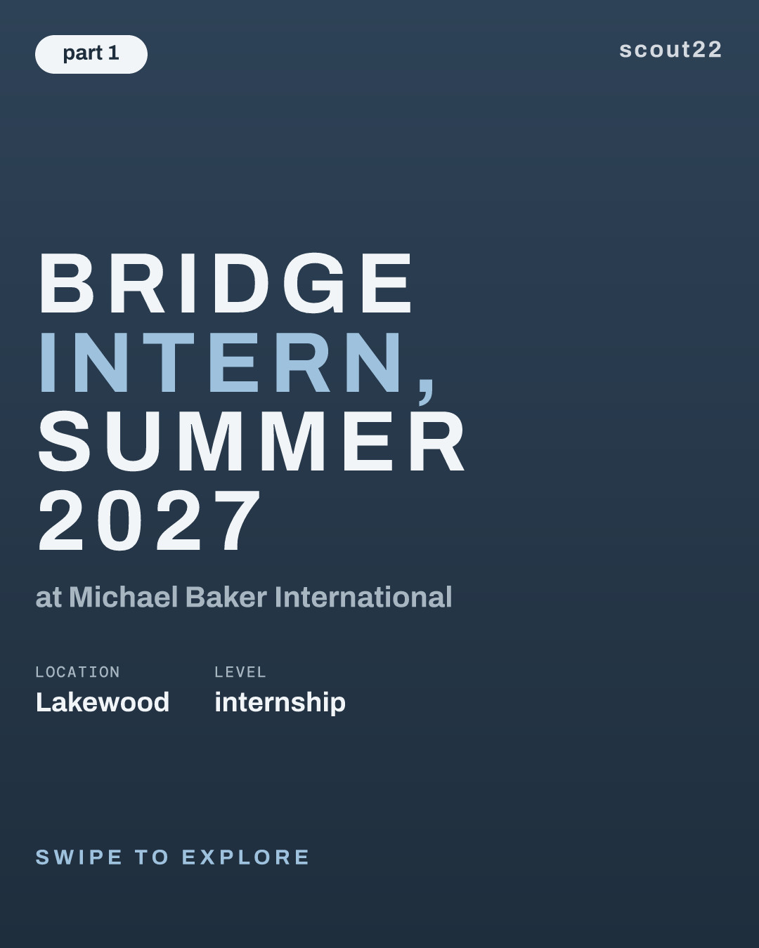 Bridge Intern, Summer 2027 at Michael Baker International