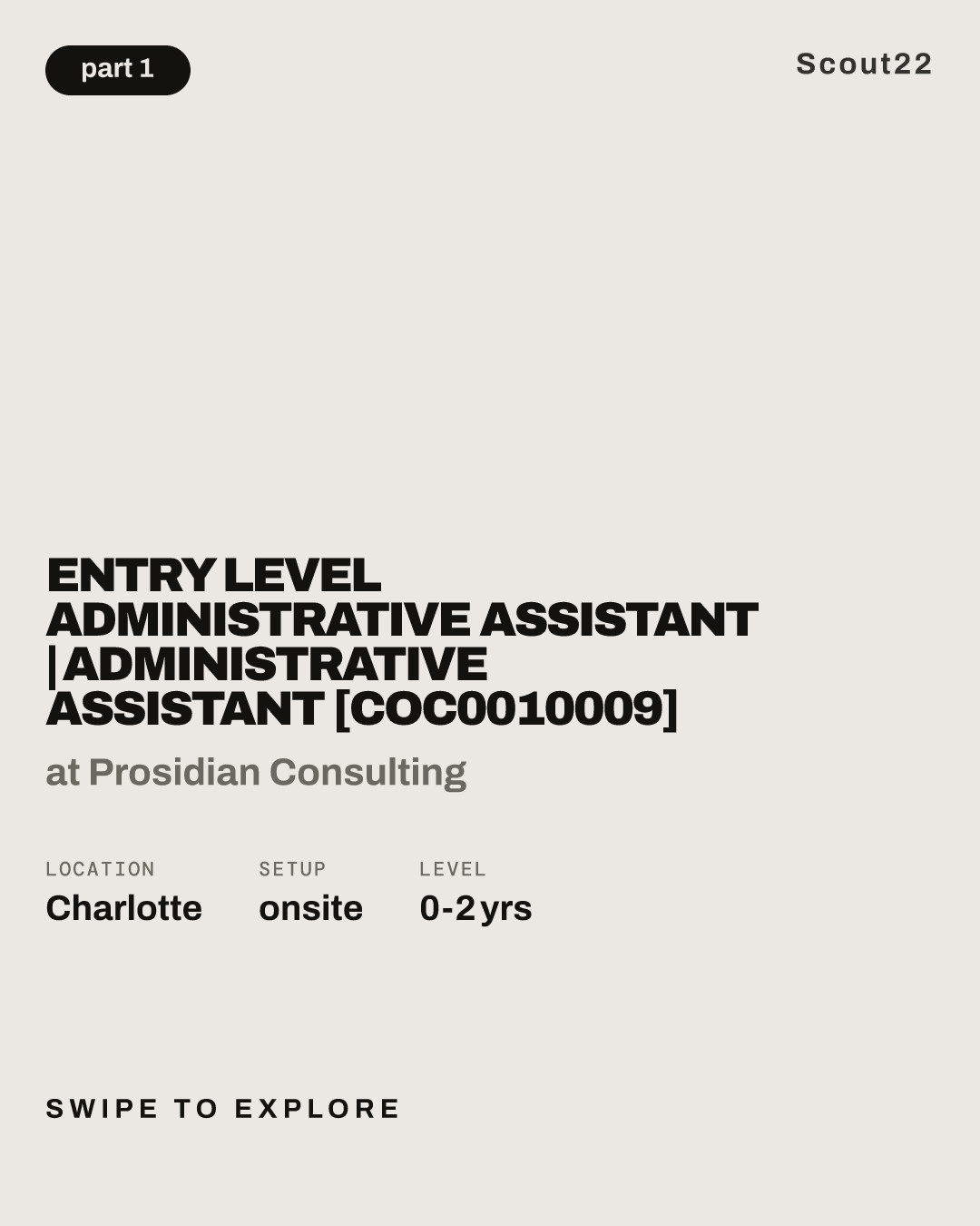 Entry Level Administrative Assistant | Administrative Assistant [COC0010009] at Prosidian Consulting