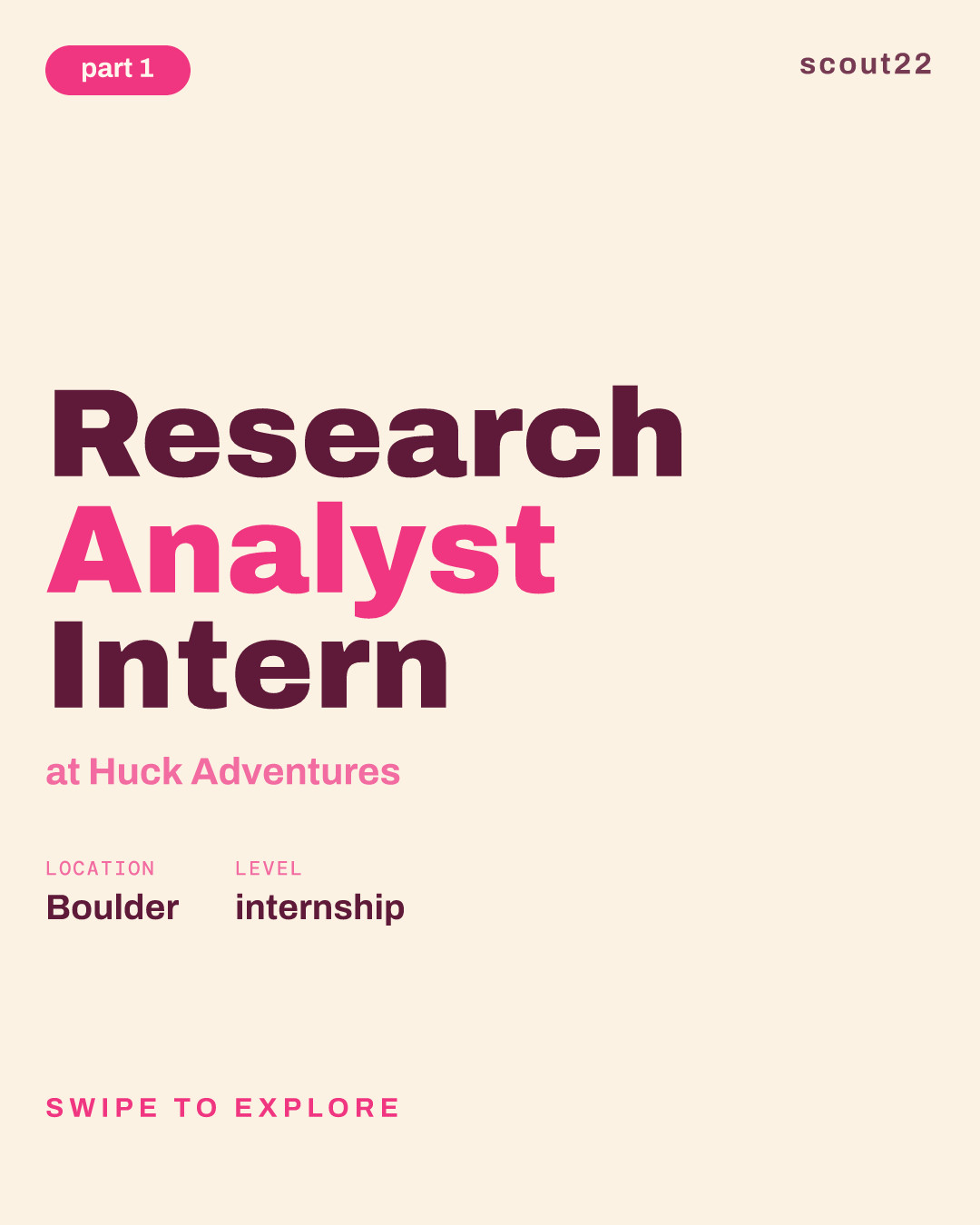 Research Analyst Intern at Huck Adventures