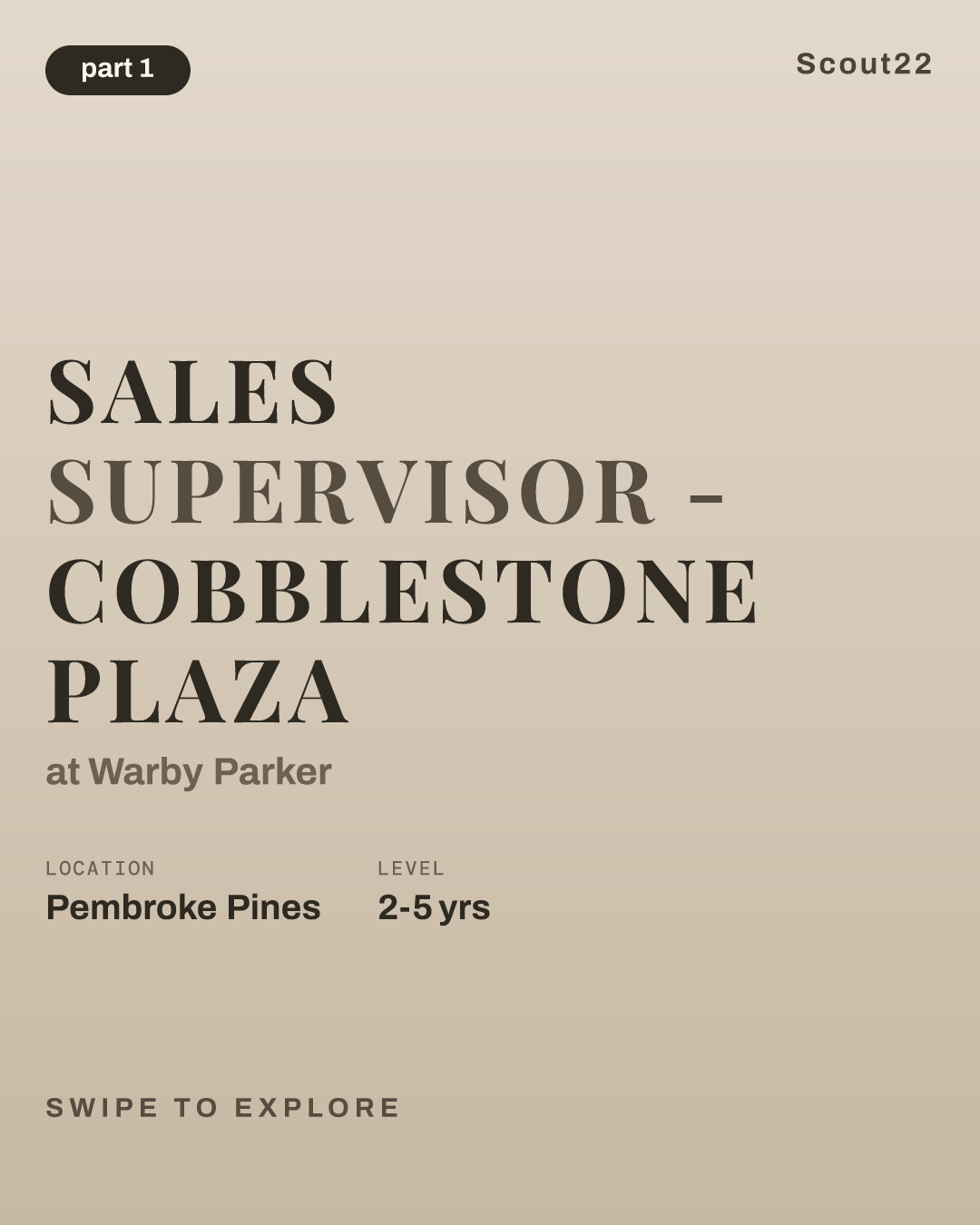 Sales Supervisor - Cobblestone Plaza at Warby Parker
