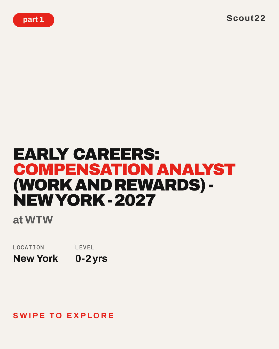 Early Careers: Compensation Analyst (Work and Rewards) - New York - 2027 at WTW