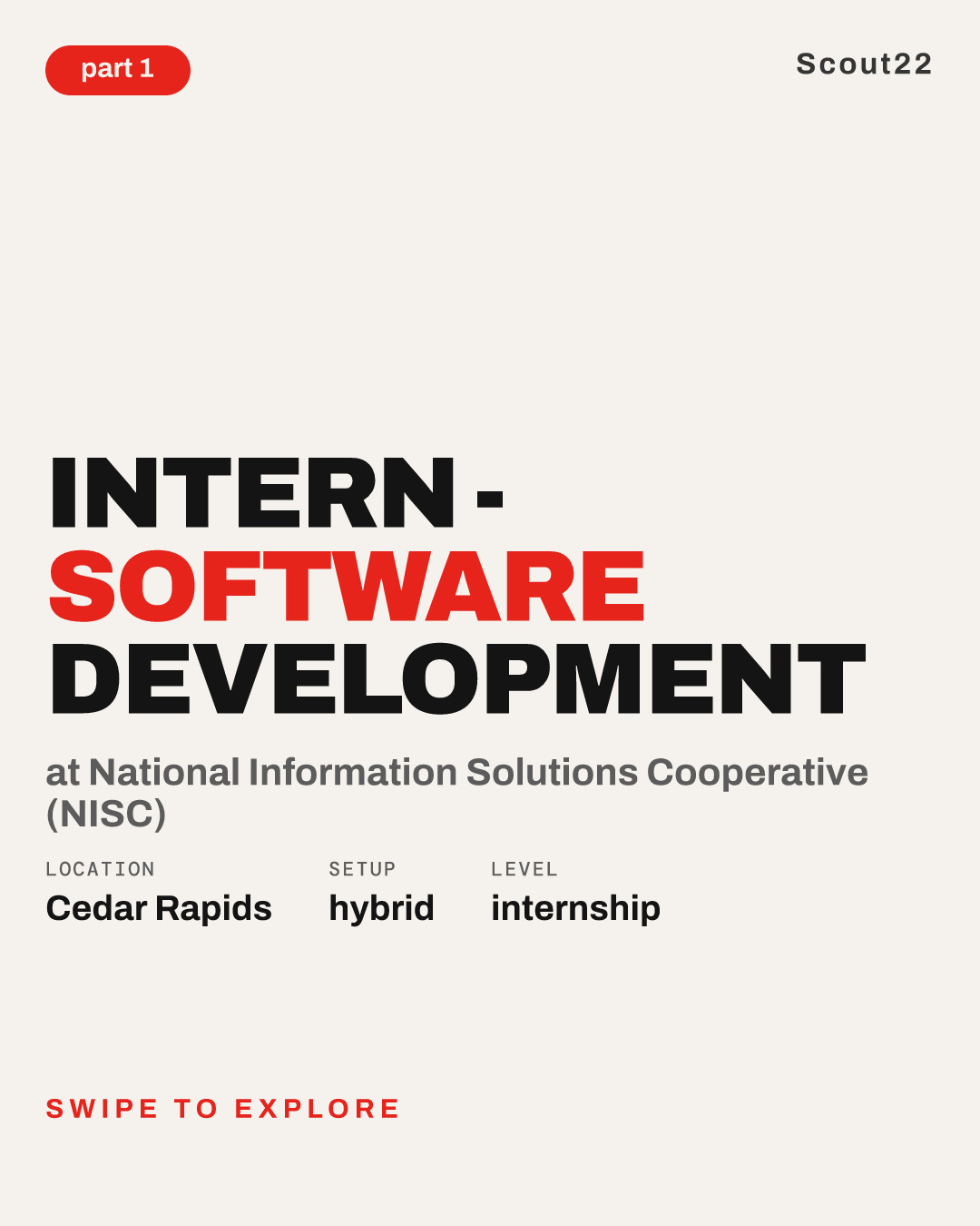 Intern - Software Development at National Information Solutions Cooperative (NISC)