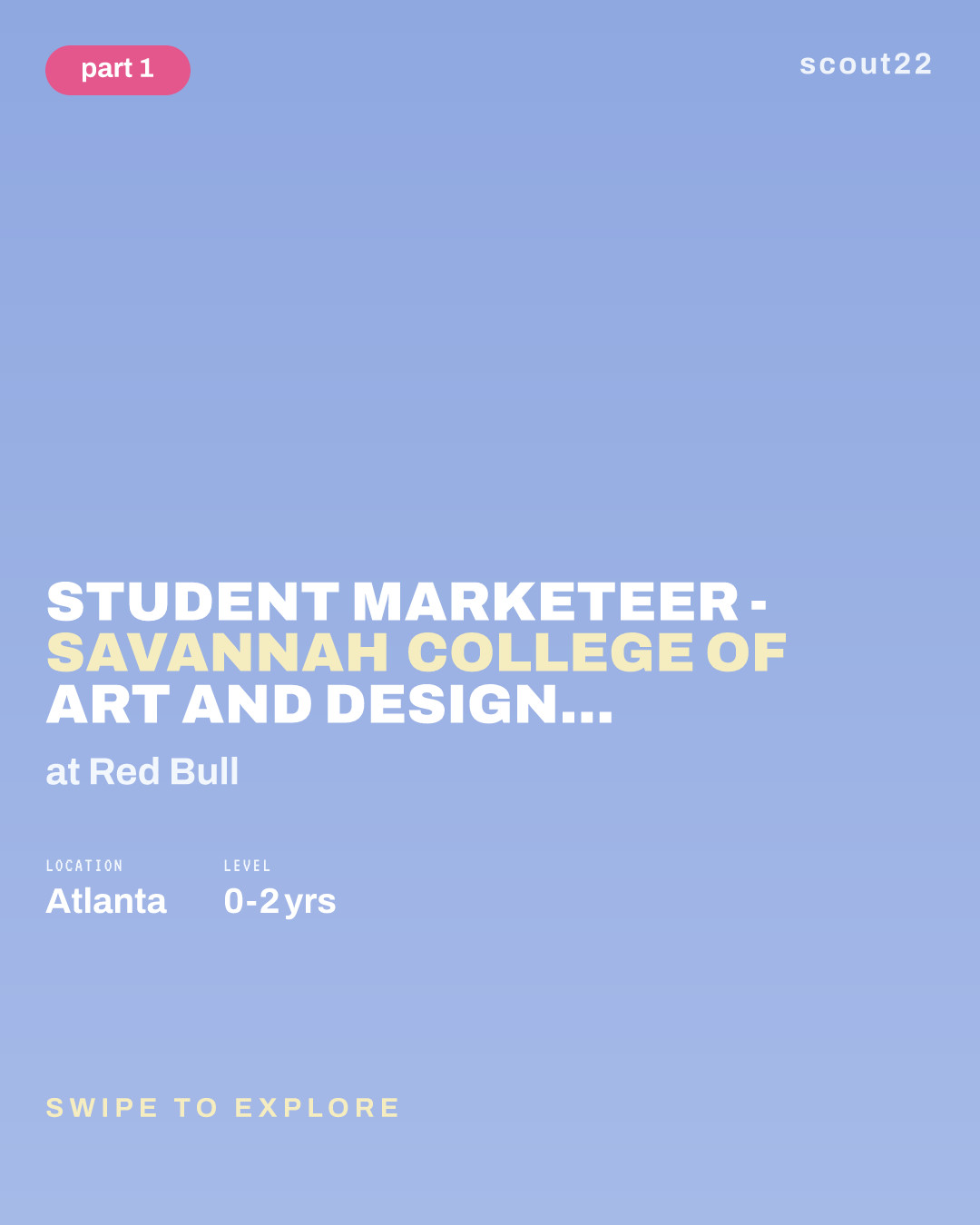 Student Marketeer - Savannah College of Art and Design (SCAD), Atlanta at Red Bull