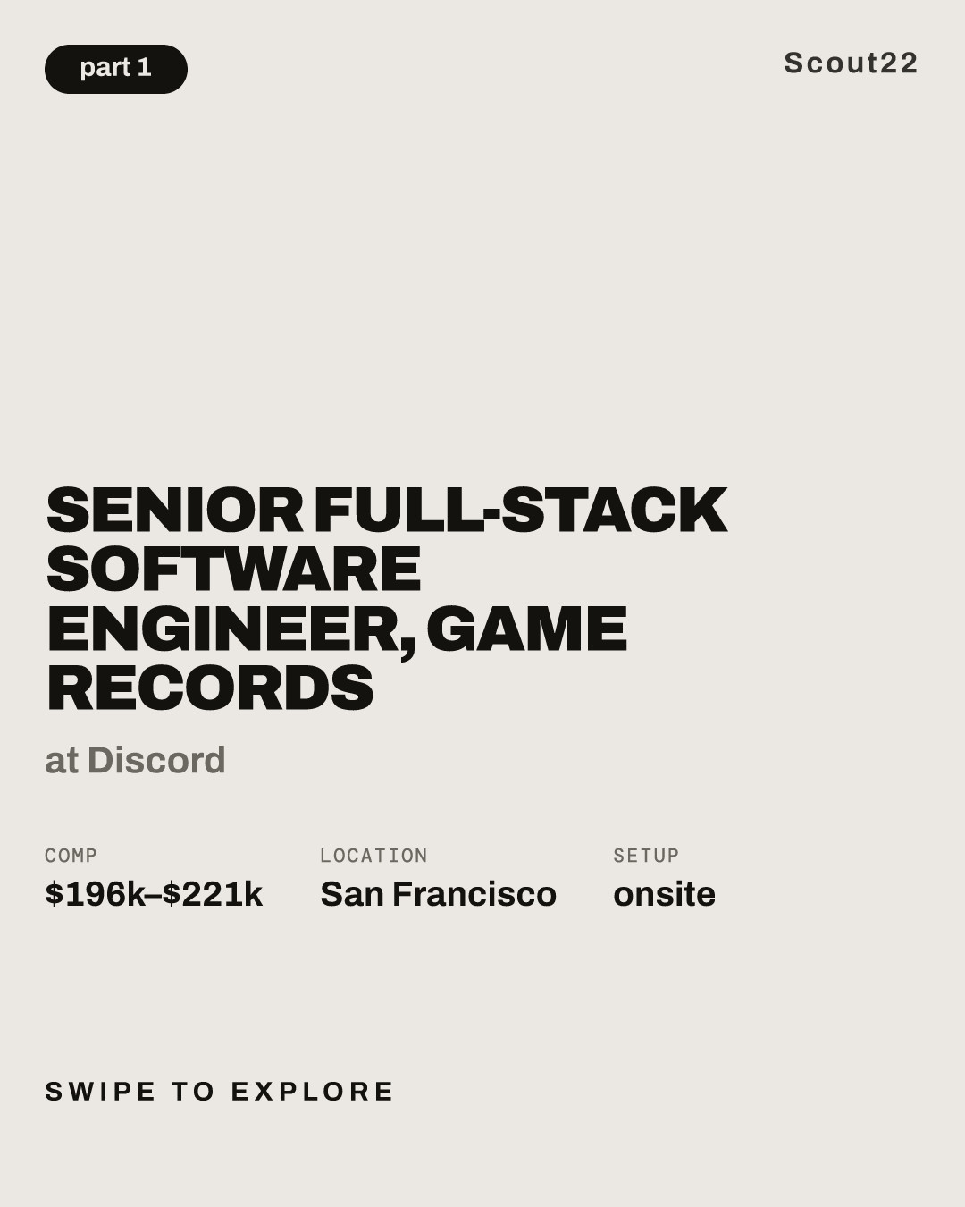 Senior Full-Stack Software Engineer, Game Records at Discord