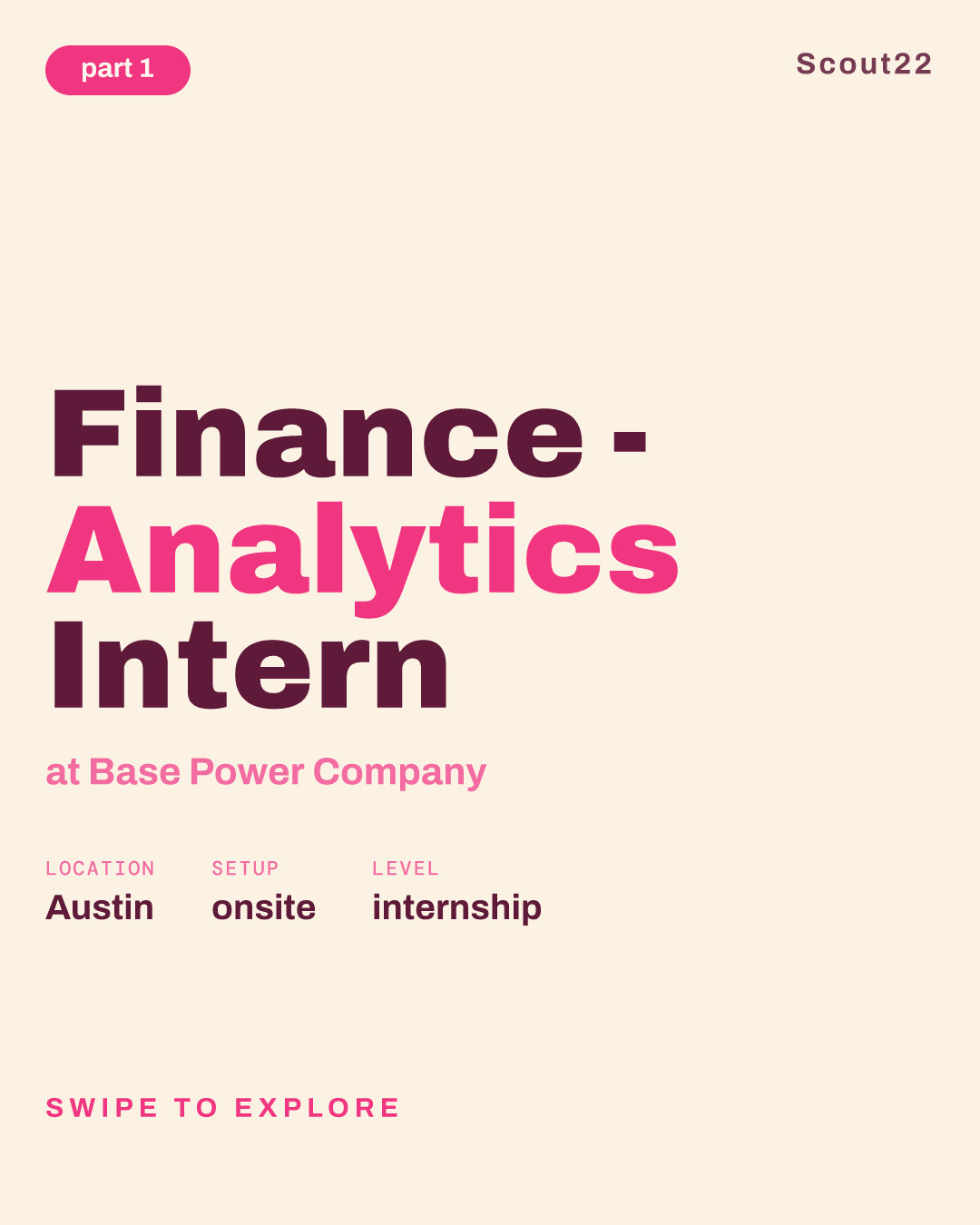 Finance - Analytics Intern at Base Power Company