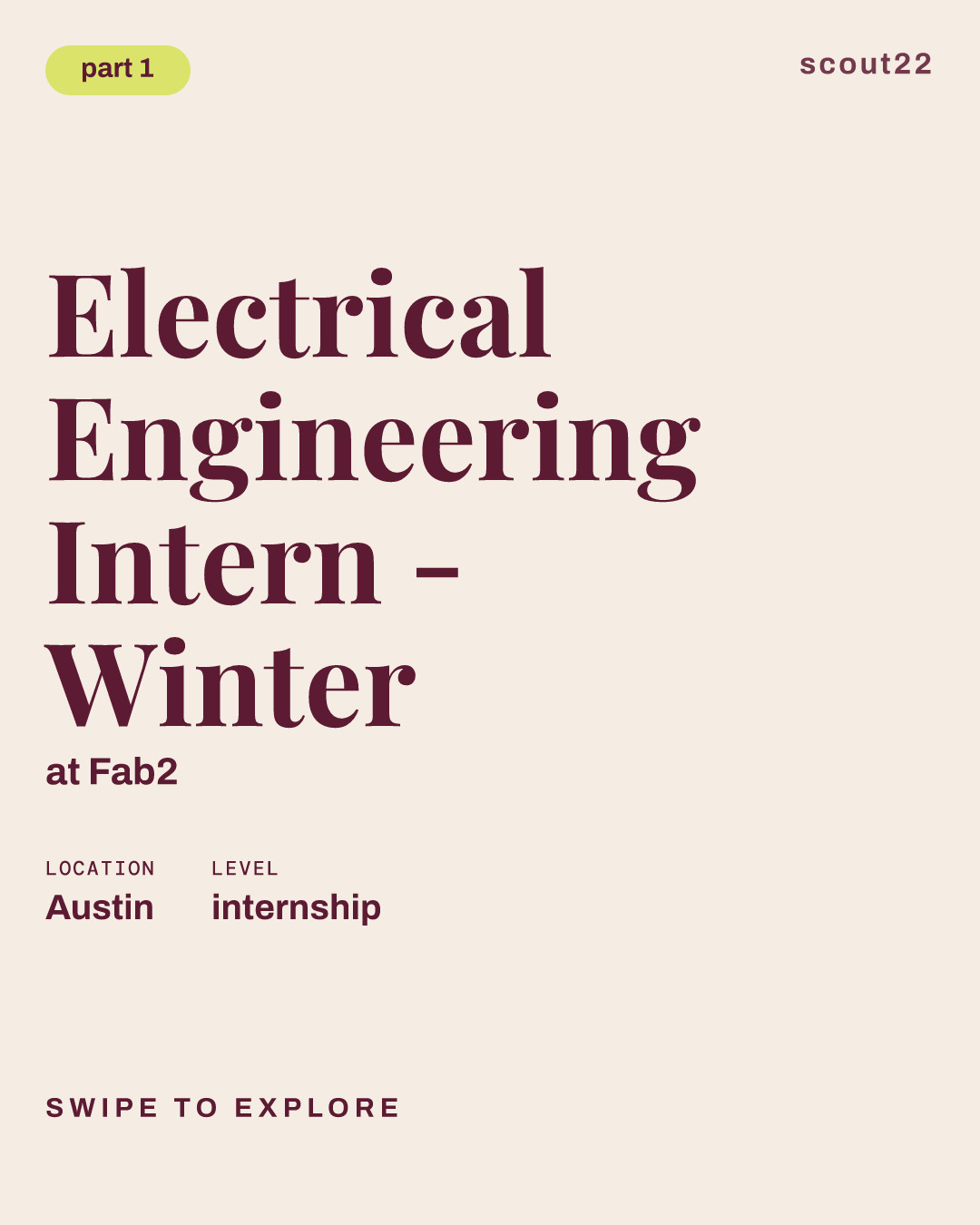 Electrical Engineering Intern - Winter at Fab2