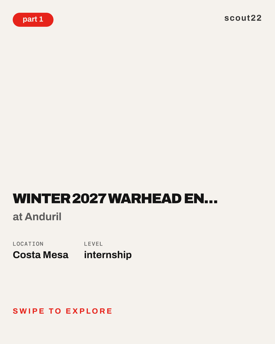 Winter 2027 Warhead Engineer Co-op at Anduril