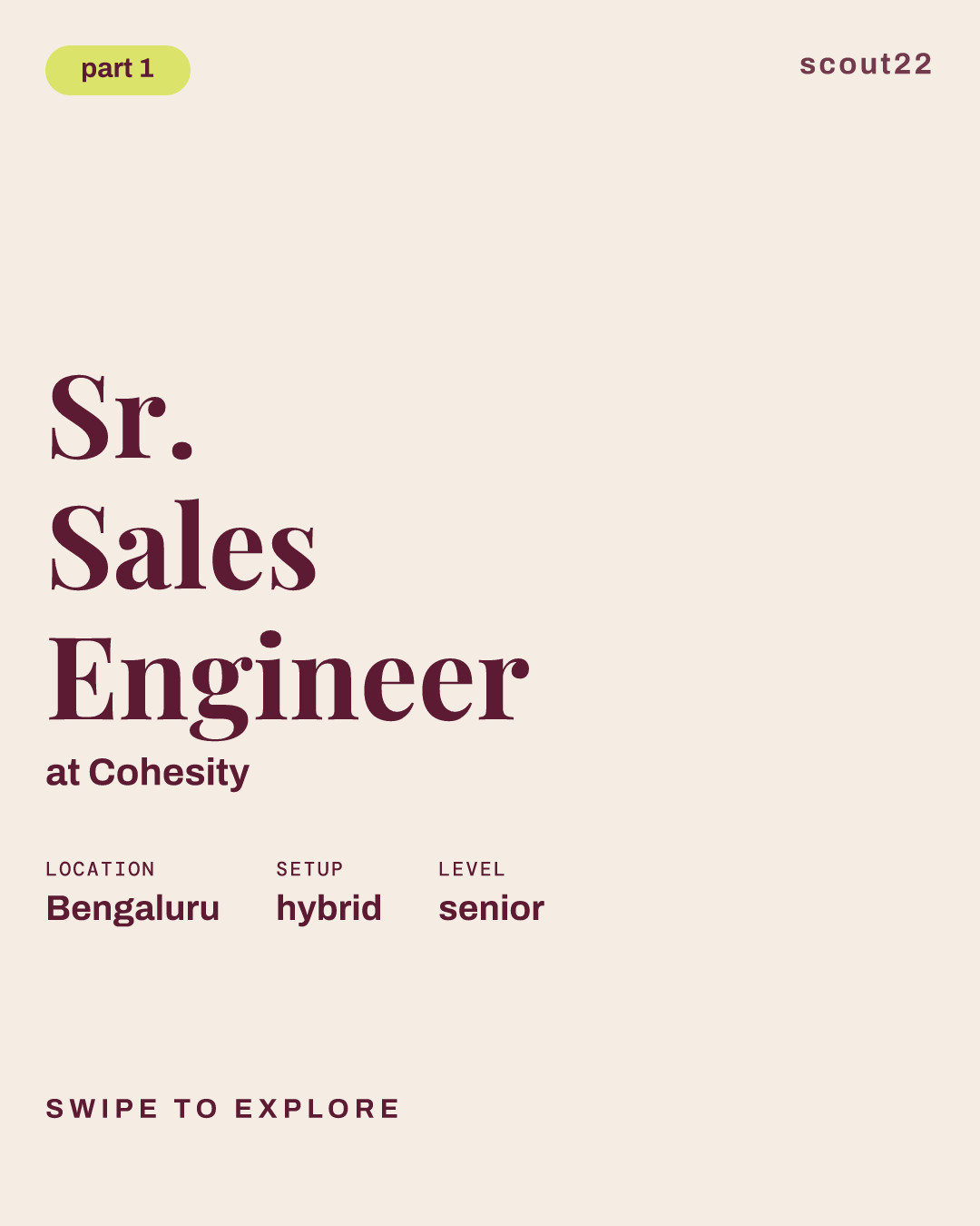 Sr. Sales Engineer at Cohesity