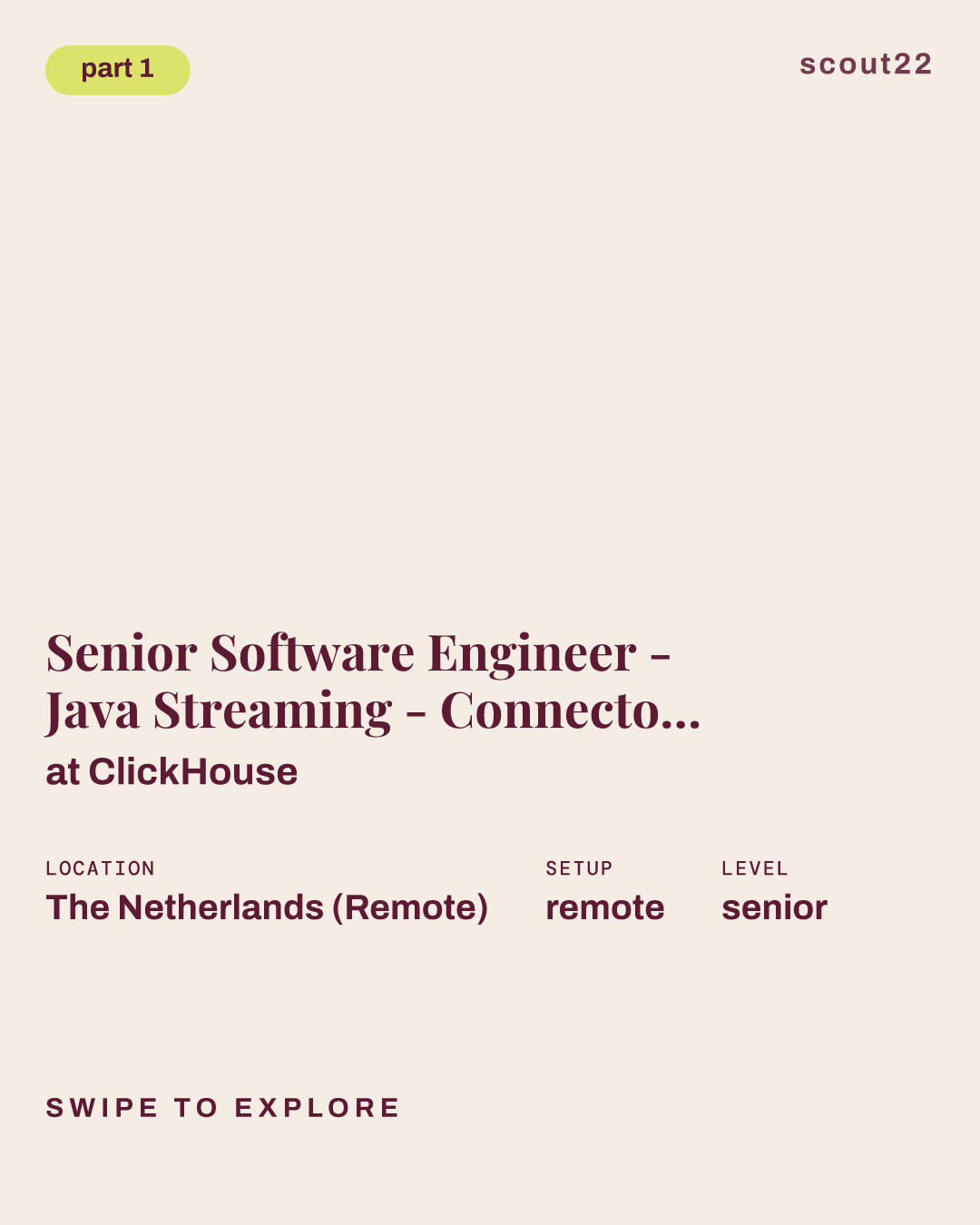 Senior Software Engineer - Java Streaming - Connectors at ClickHouse