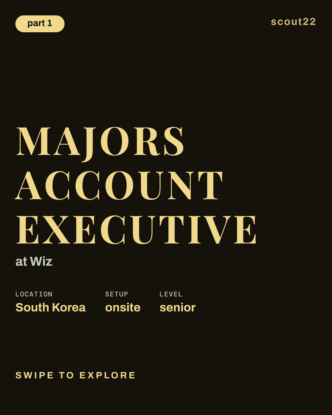 Majors Account Executive at Wiz