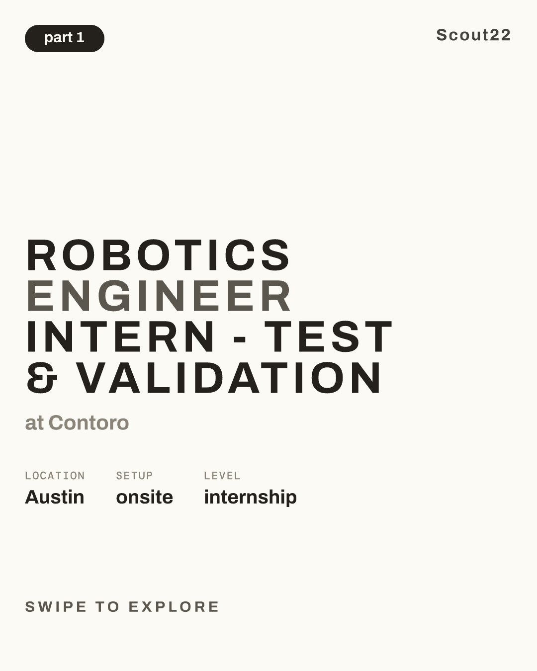 Robotics Engineer Intern - Test & Validation at Contoro